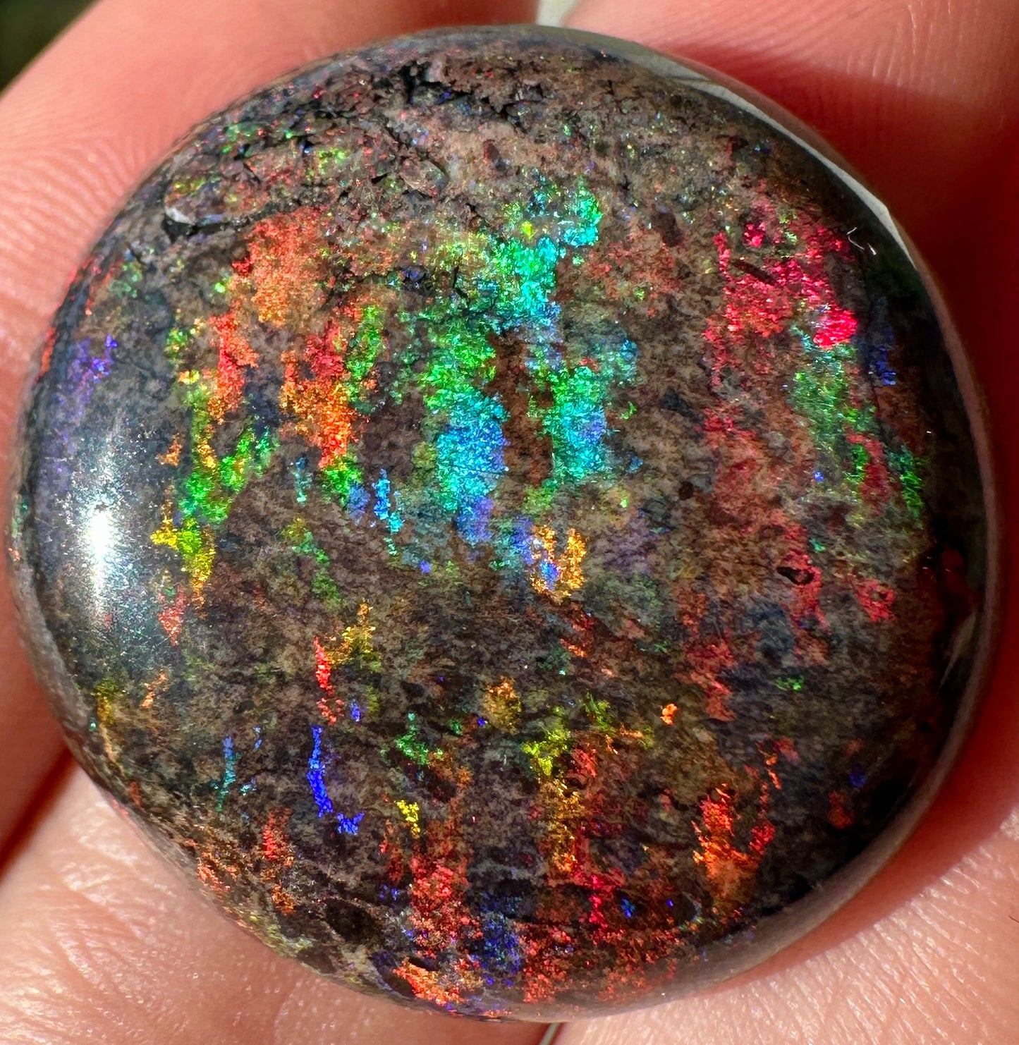 Opal Essence Treated Andamooka Opal Multicolour Pendant stone 