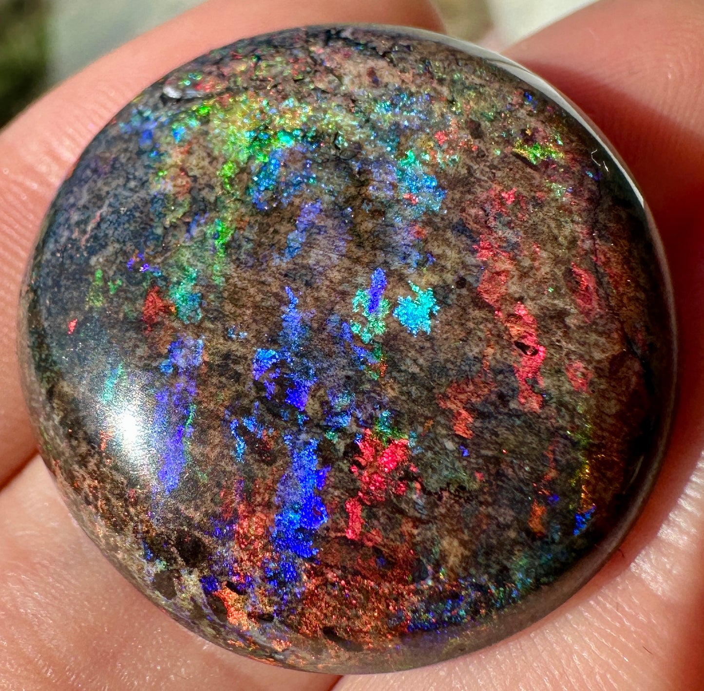 Opal Essence Treated Andamooka Opal Multicolour Pendant stone 