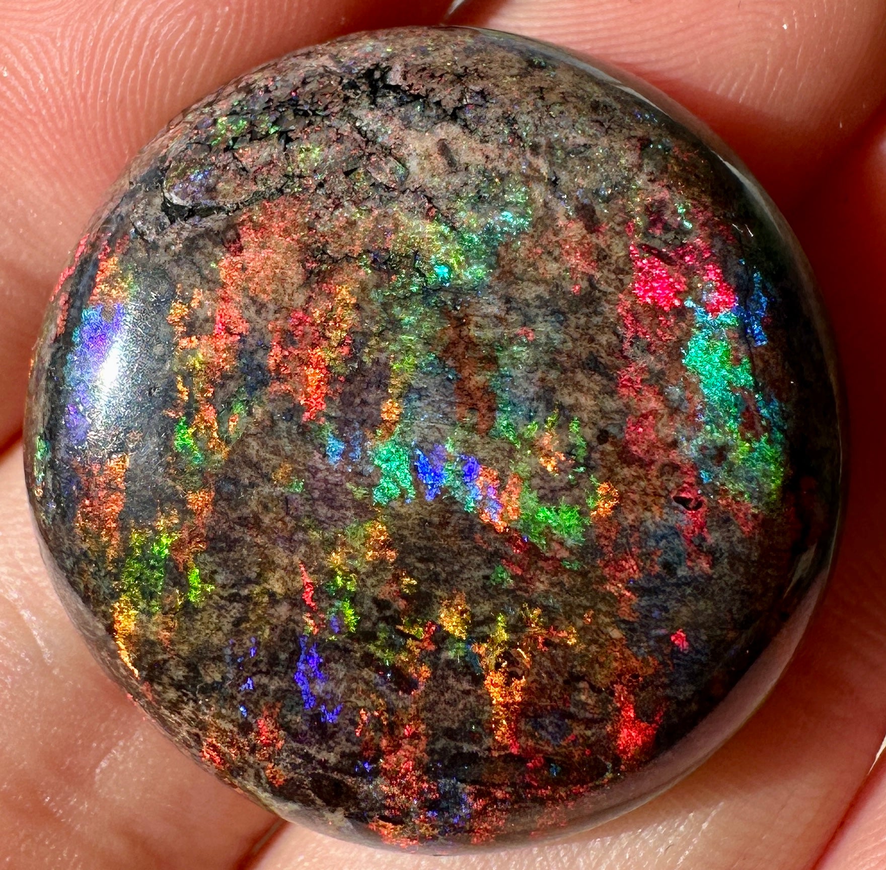Opal Essence Treated Andamooka Opal Multicolour Pendant stone 