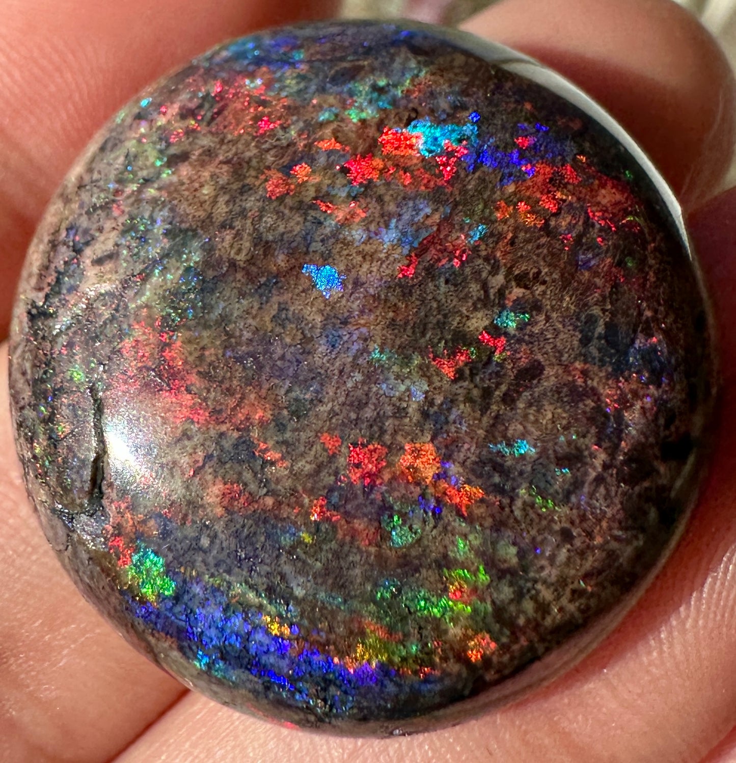 Opal Essence Treated Andamooka Opal Multicolour Pendant stone 
