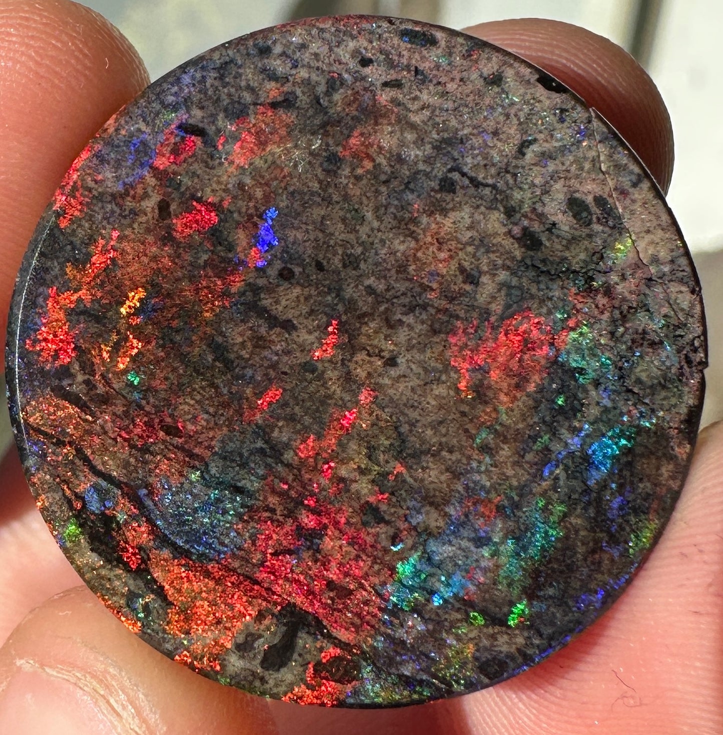 Opal Essence Treated Andamooka Opal Multicolour Pendant stone 