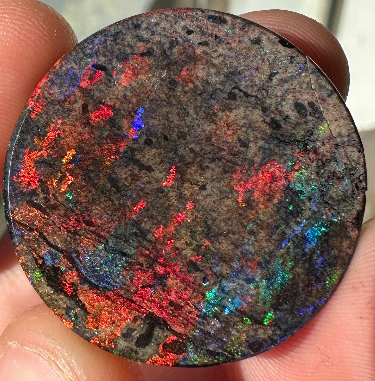 Opal Essence Treated Andamooka Opal Multicolour Pendant stone 