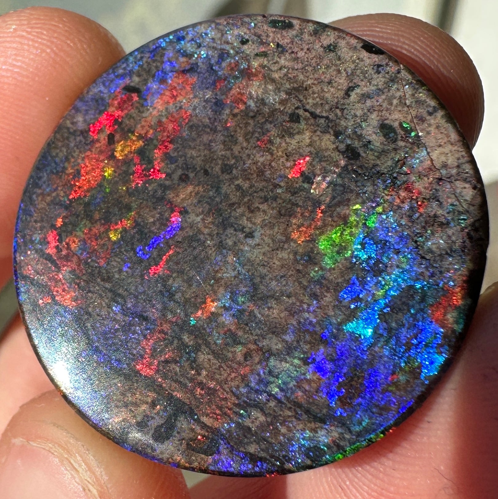 Opal Essence Treated Andamooka Opal Multicolour Pendant stone 