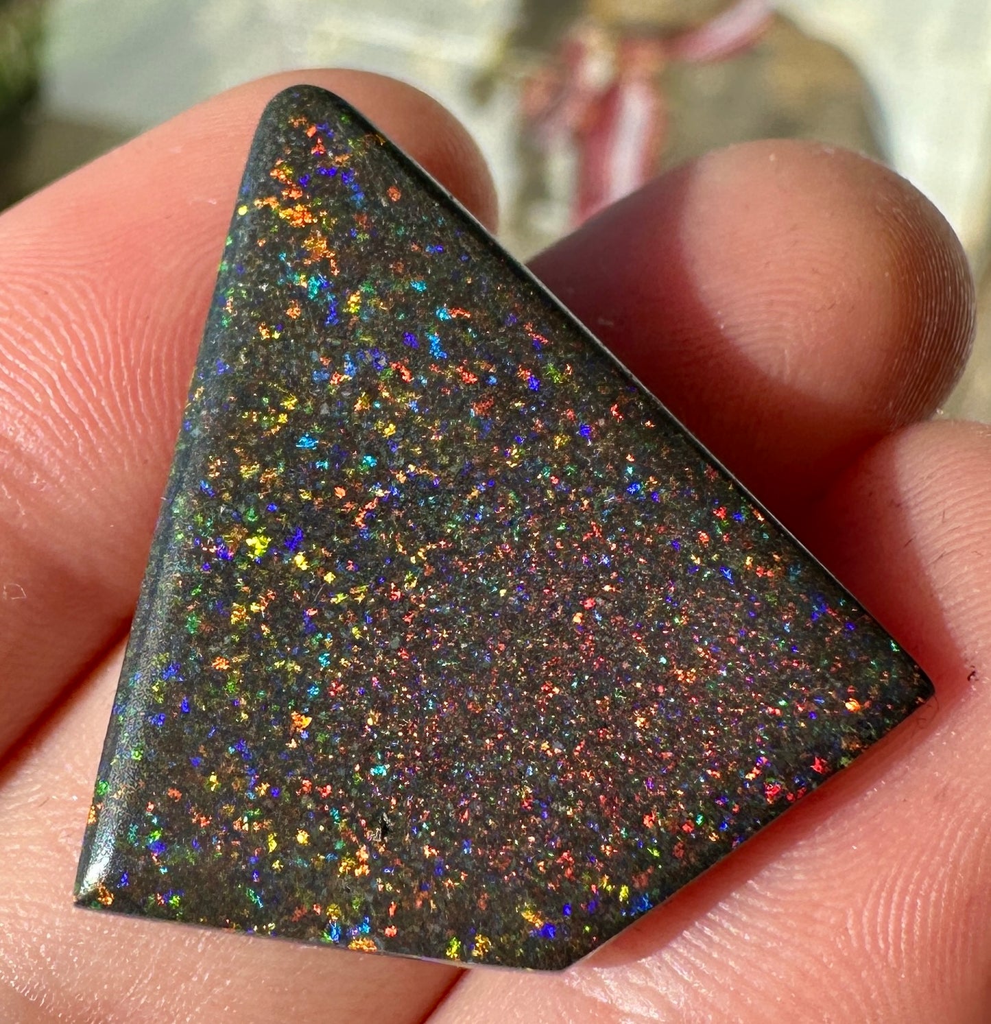Opal Essence Treated Andamooka Opal Multicolour Pendant stone 