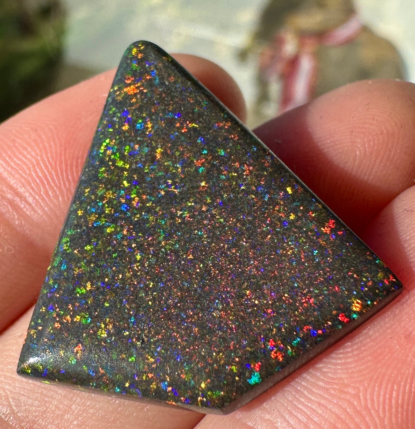 Opal Essence Treated Andamooka Opal Multicolour Pendant stone 