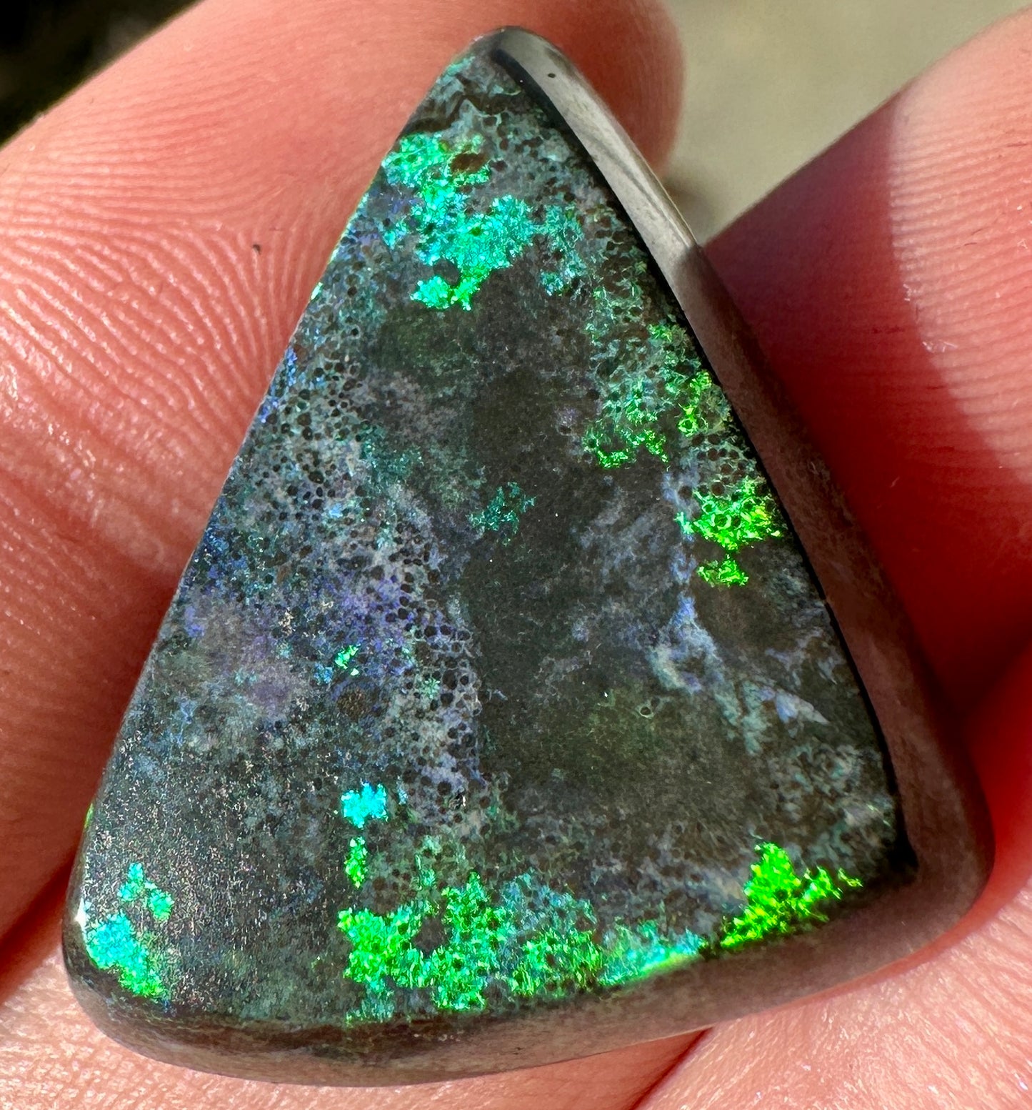 Opal Essence Treated Andamooka Opal Multicolour Pendant stone 