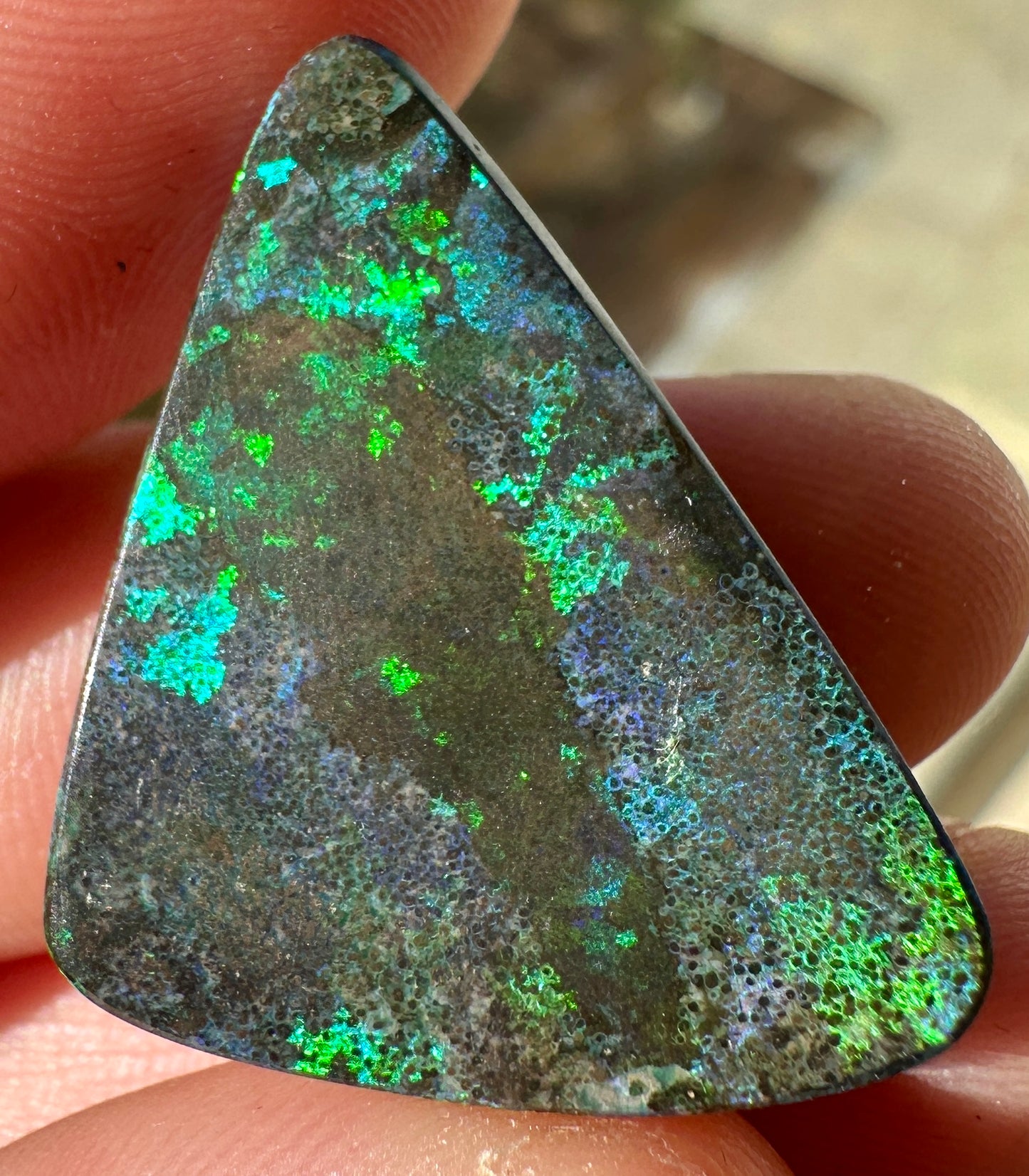 Opal Essence Treated Andamooka Opal Multicolour Pendant stone 