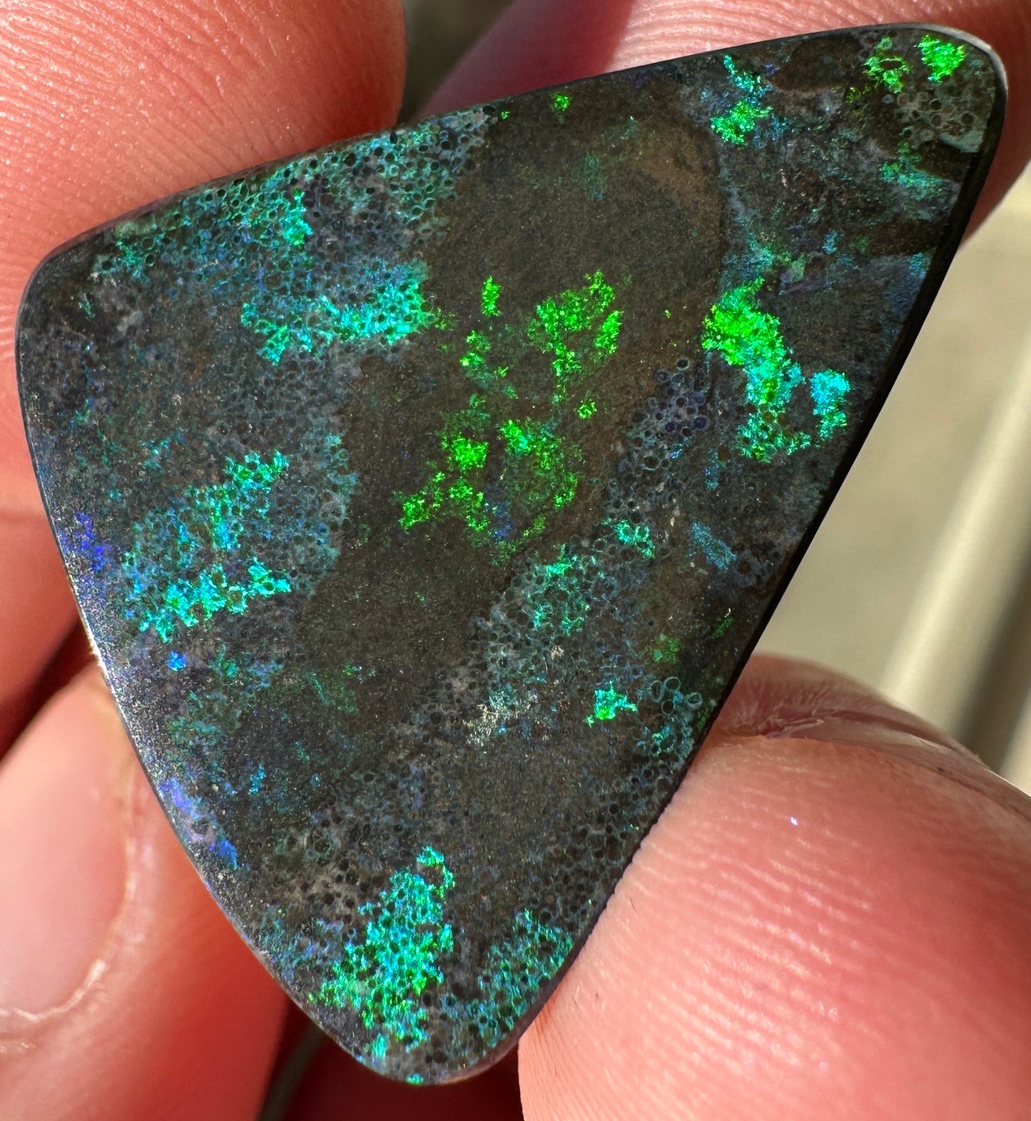 Opal Essence Treated Andamooka Opal Multicolour Pendant stone 