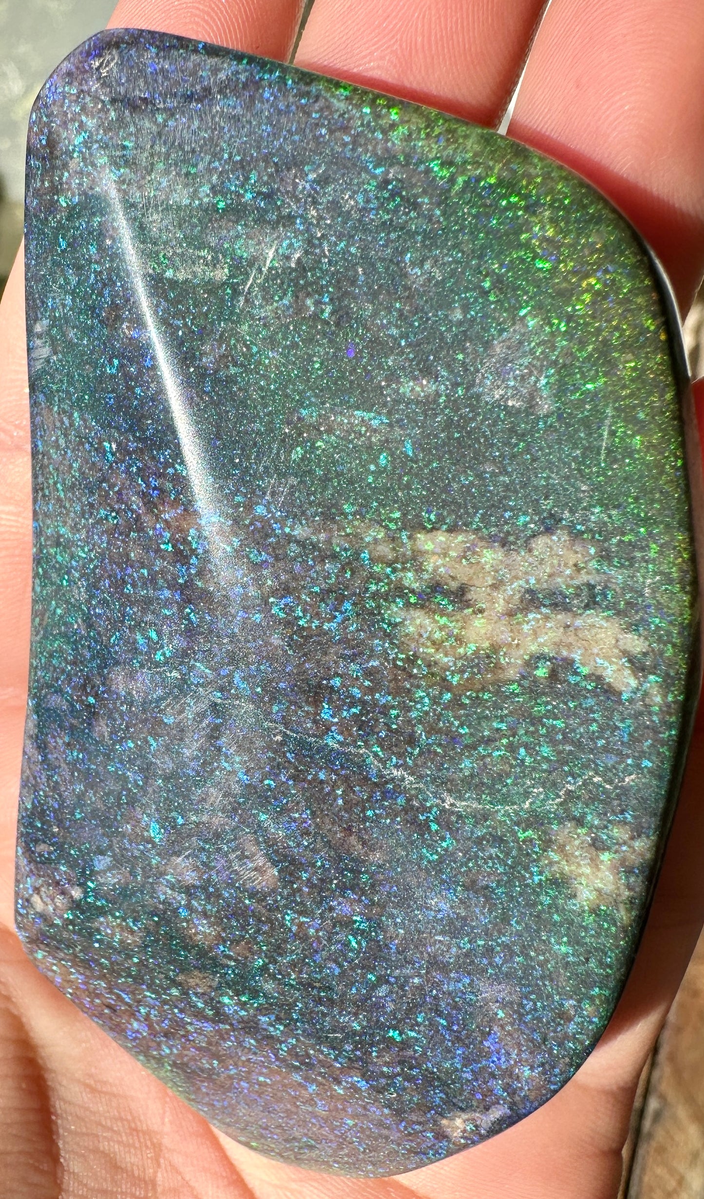 Opal Essence Treated Andamooka Opal Multicolour Pendant stone 
