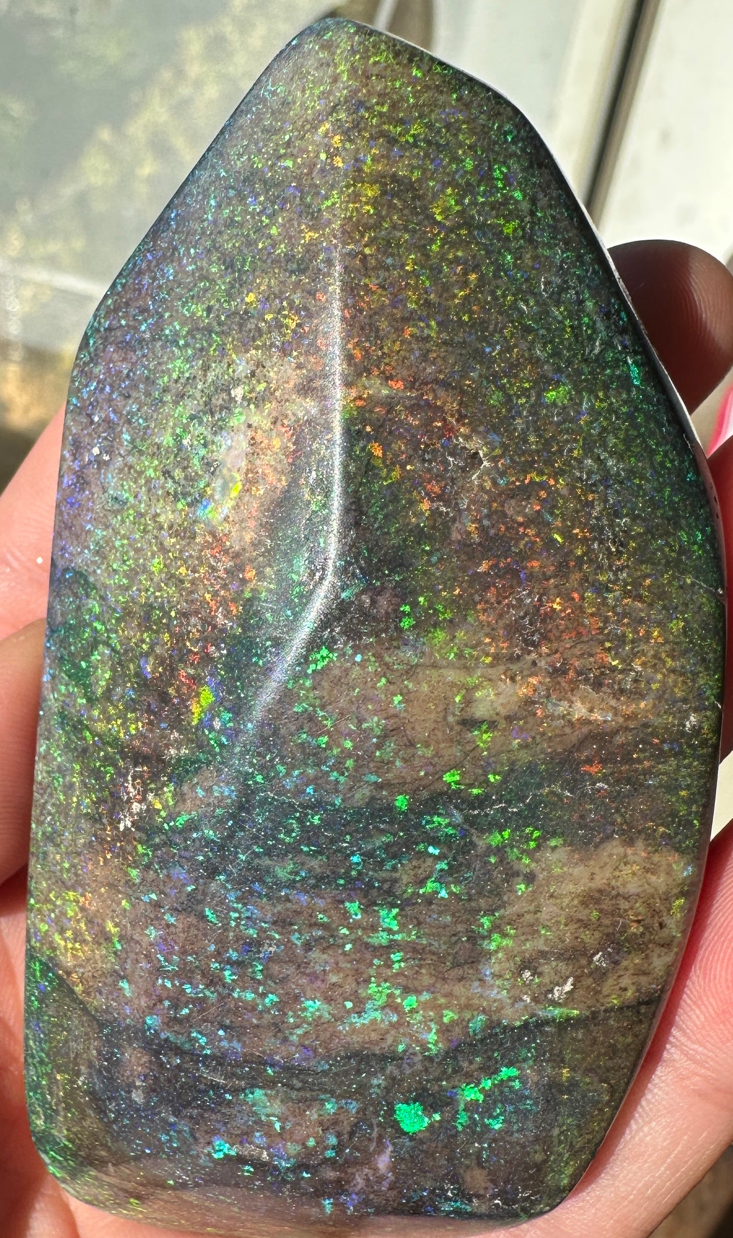 Opal Essence Treated Andamooka Opal Multicolour Pendant stone 