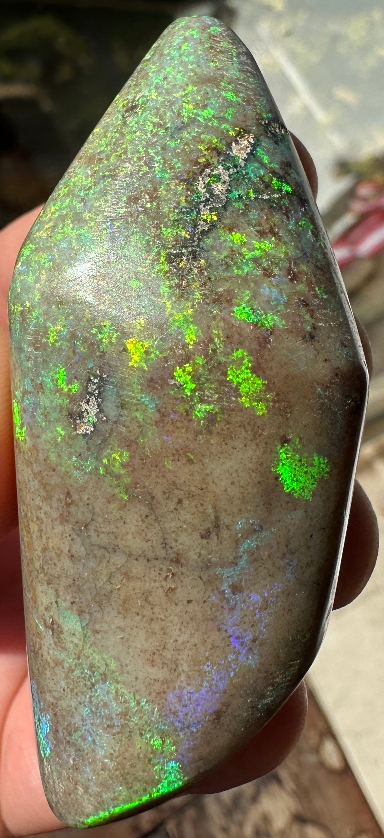 Opal Essence Treated Andamooka Opal Multicolour Pendant stone 