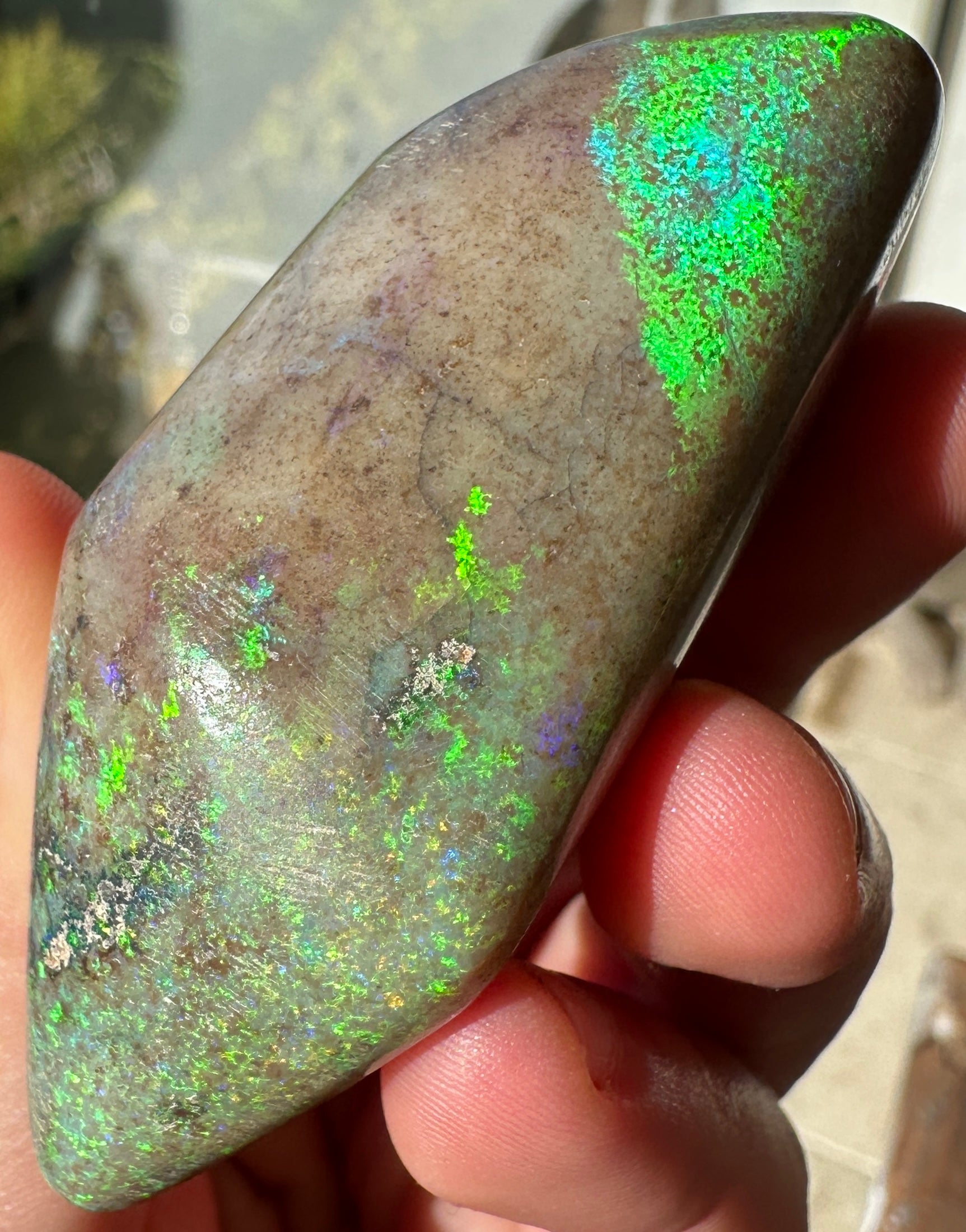 Opal Essence Treated Andamooka Opal Multicolour Pendant stone 