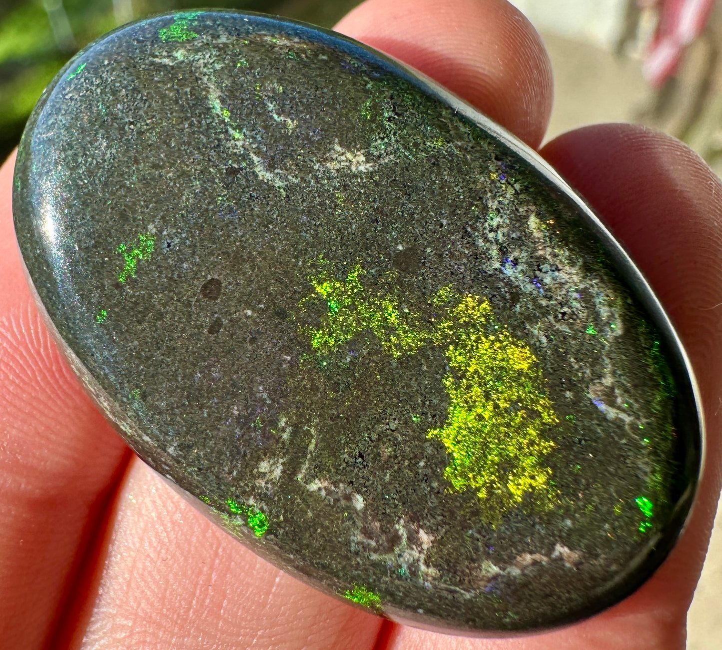 Opal Essence Treated Andamooka Matrix multicoloured Pendant 