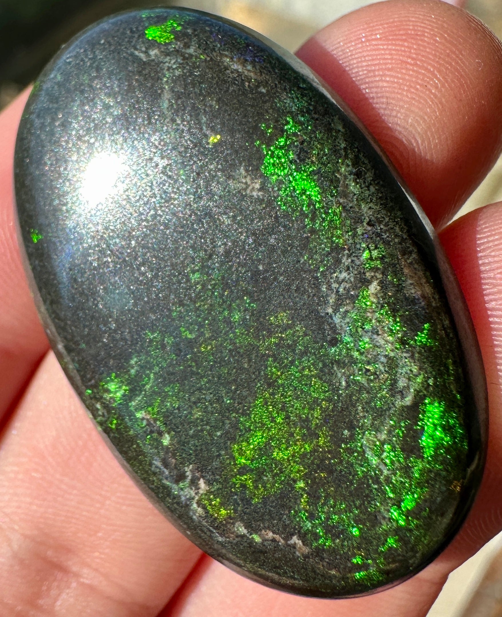 Opal Essence Treated Andamooka Matrix multicoloured Pendant 