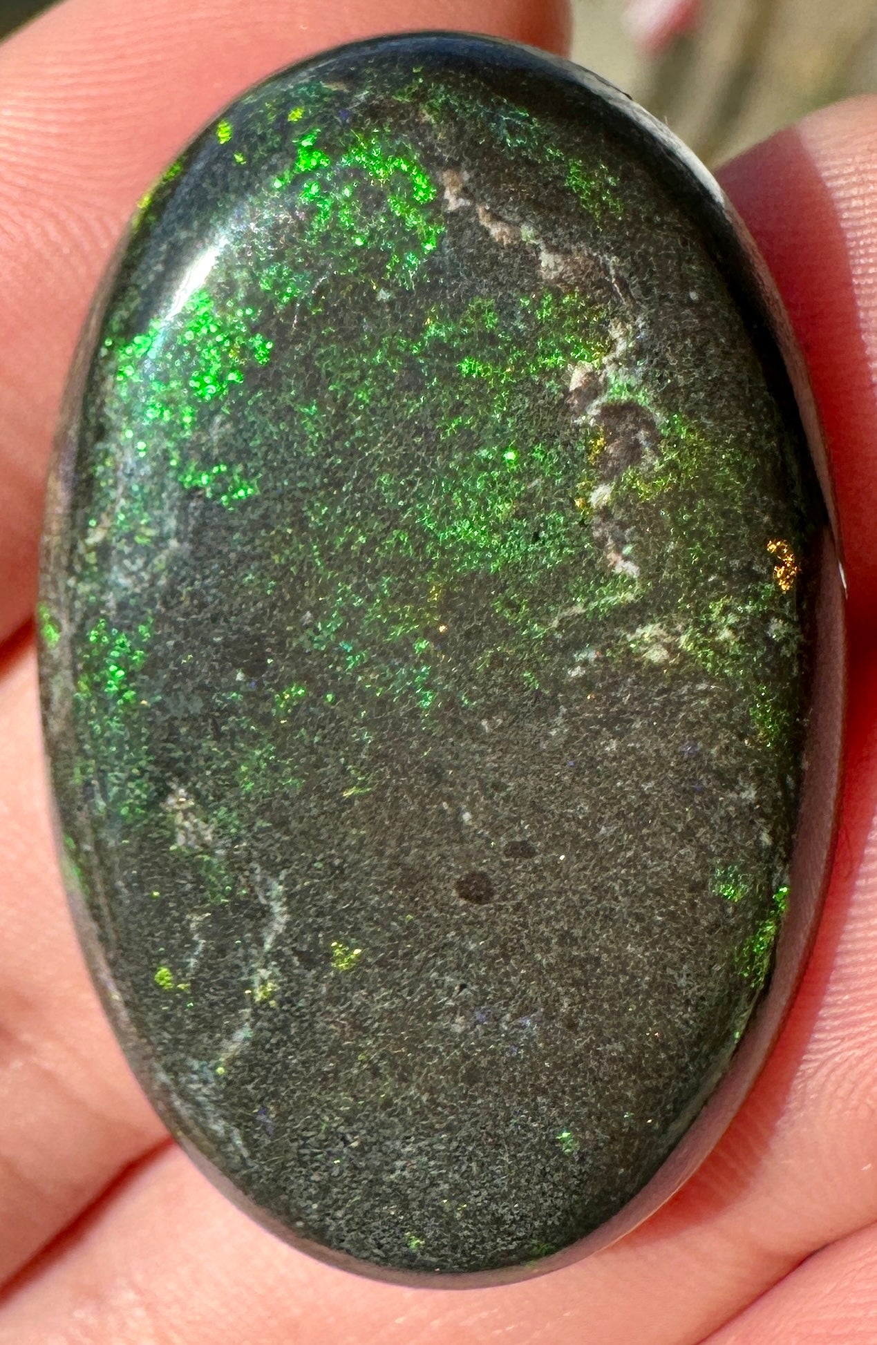 Opal Essence Treated Andamooka Matrix multicoloured Pendant 