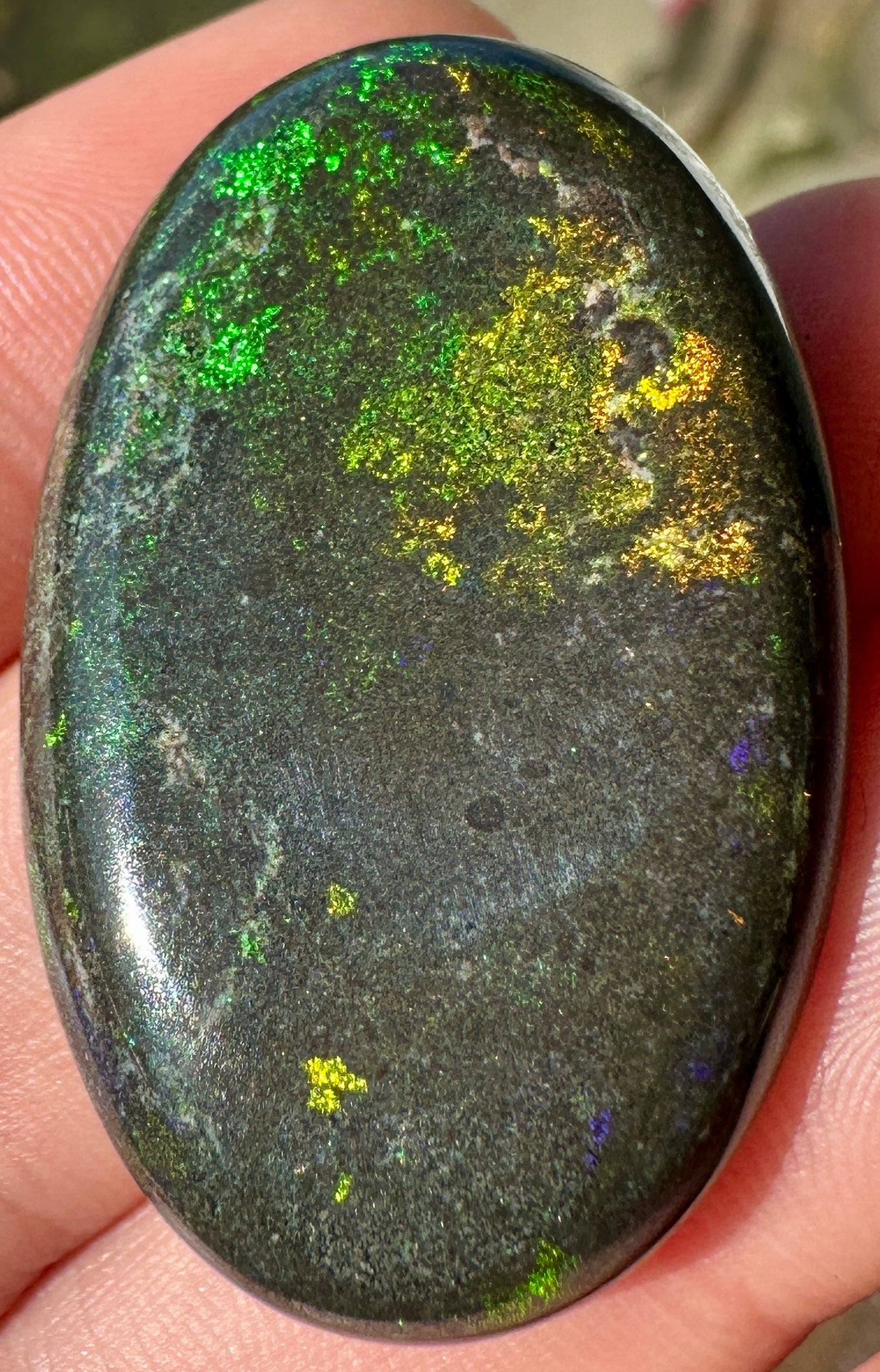 Opal Essence Treated Andamooka Matrix multicoloured Pendant 