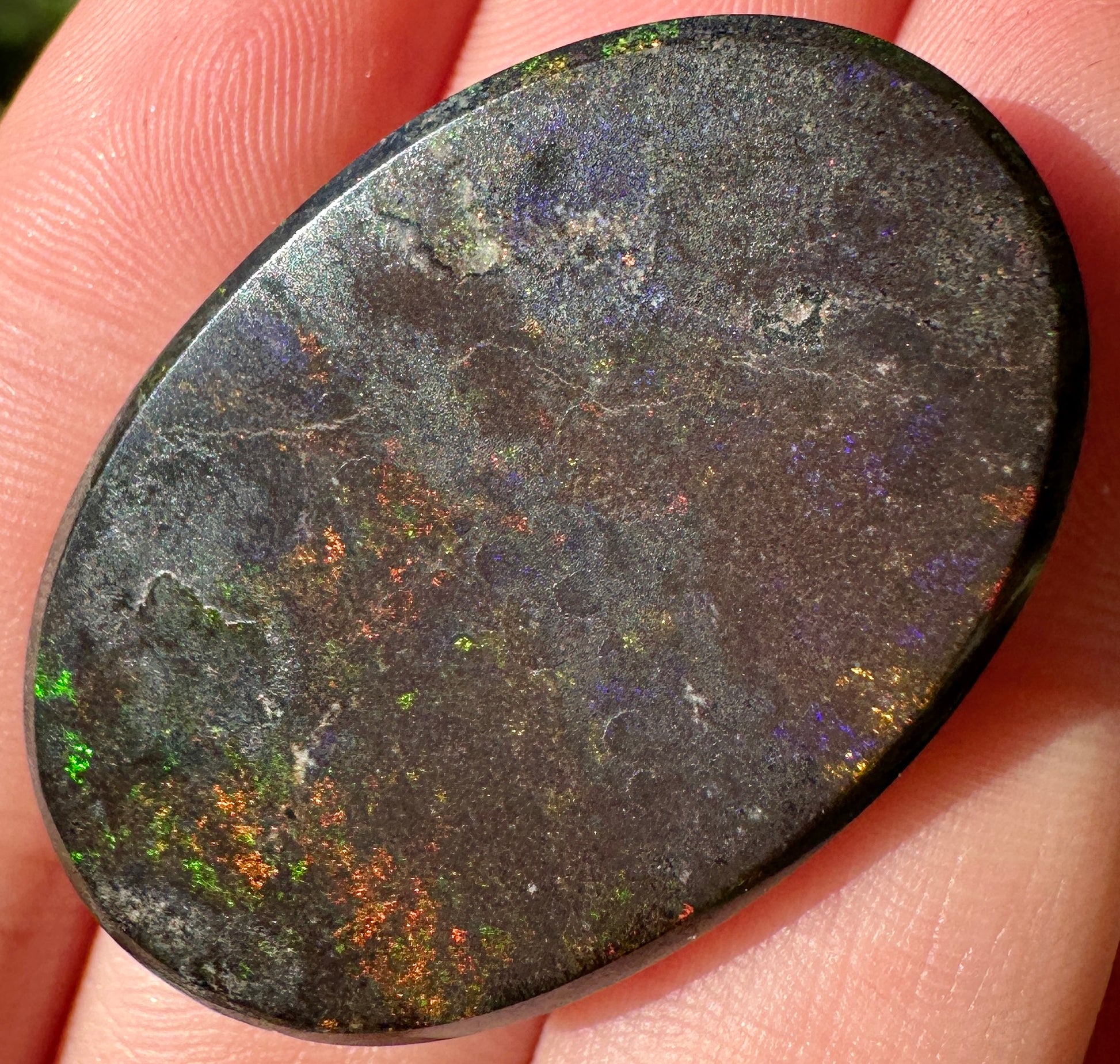 Opal Essence Treated Andamooka Matrix multicoloured Pendant 