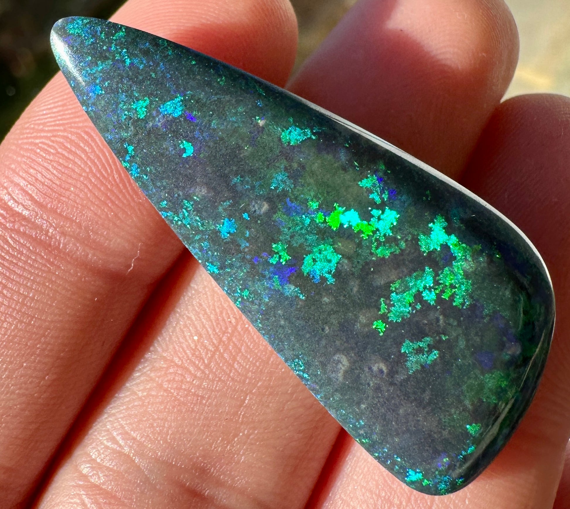Opal Essence Treated Andamooka Opal Multicolour Pendant stone 