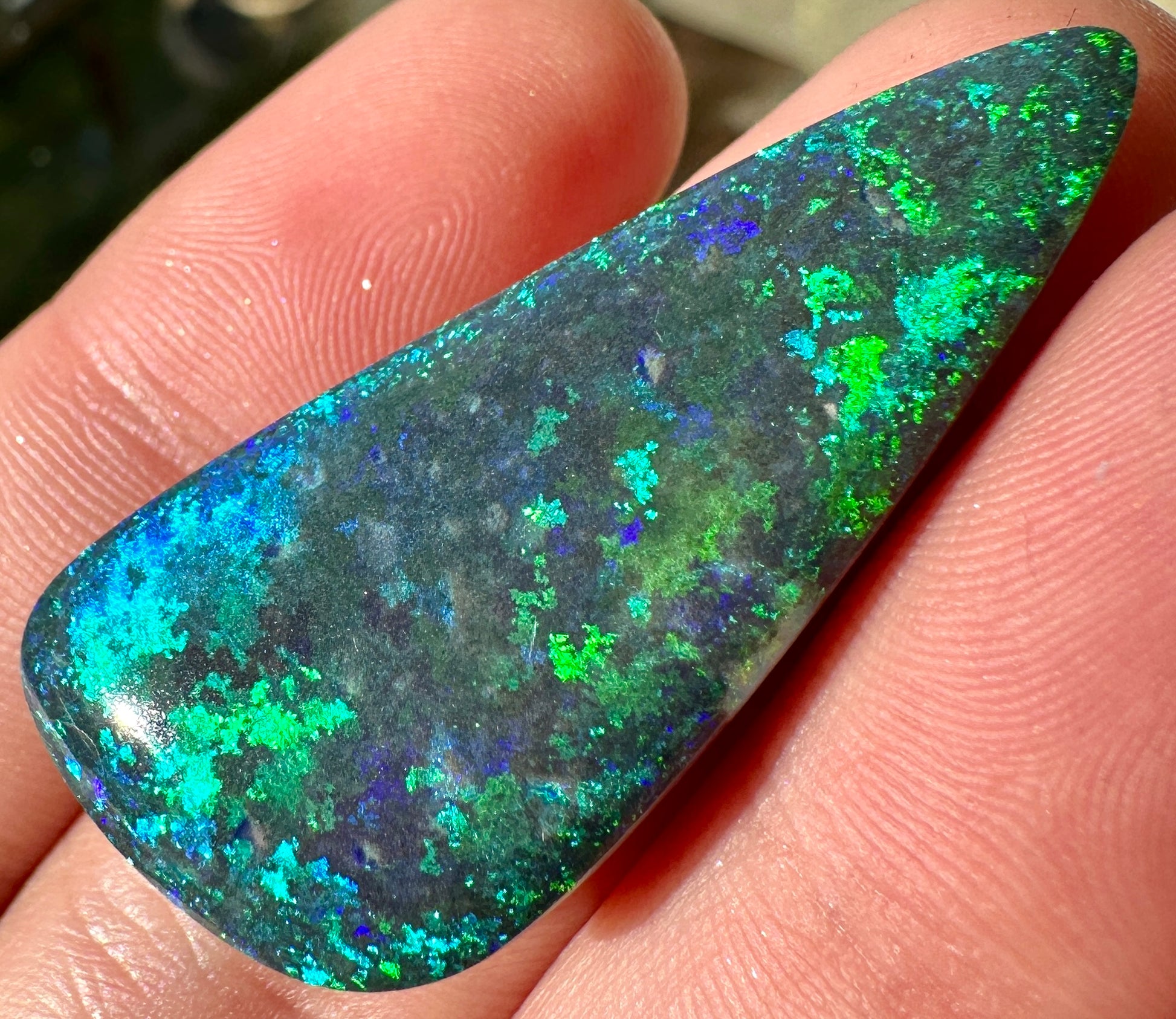 Opal Essence Treated Andamooka Opal Multicolour Pendant stone 