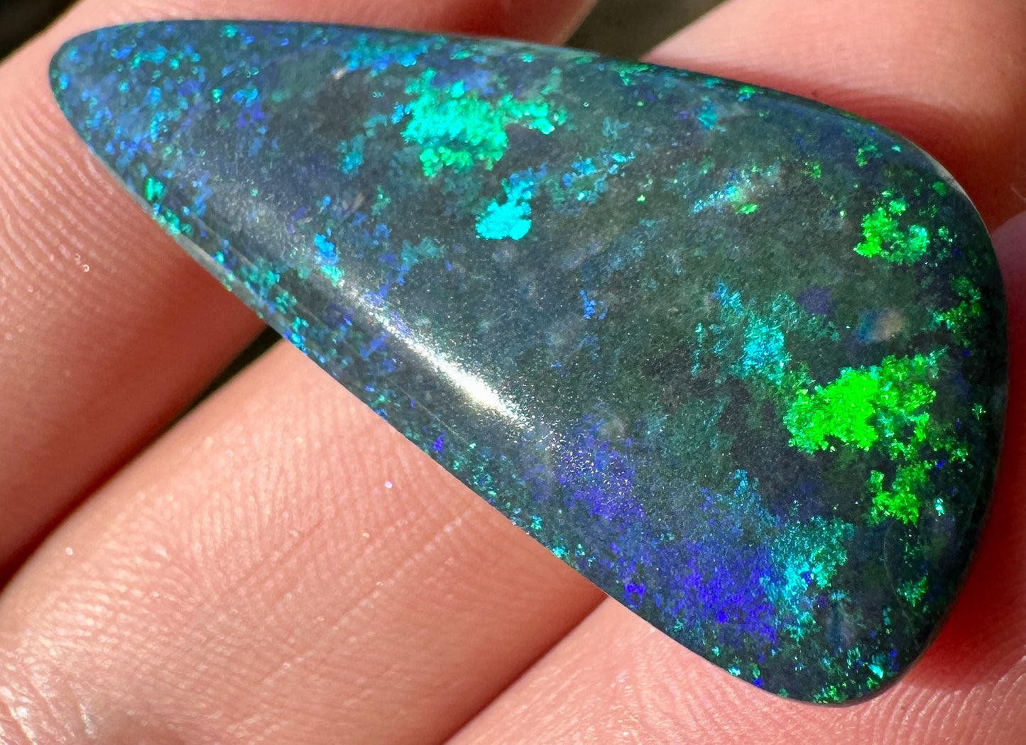 Opal Essence Treated Andamooka Opal Multicolour Pendant stone 