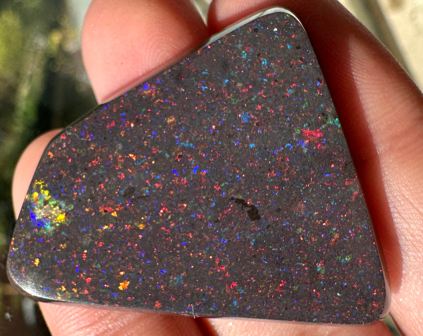 Opal Essence Treated Andamooka Opal Multicolour Pendant stone 