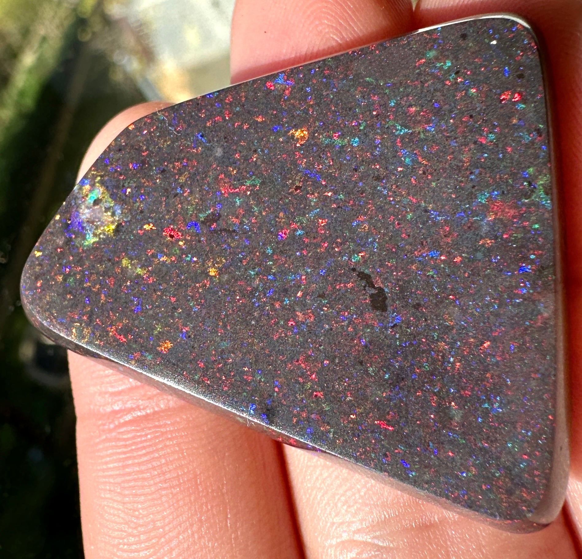 Opal Essence Treated Andamooka Opal Multicolour Pendant stone 