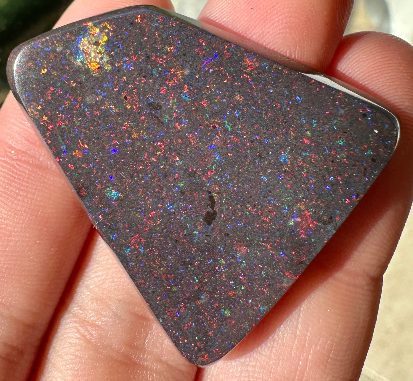 Opal Essence Treated Andamooka Opal Multicolour Pendant stone 
