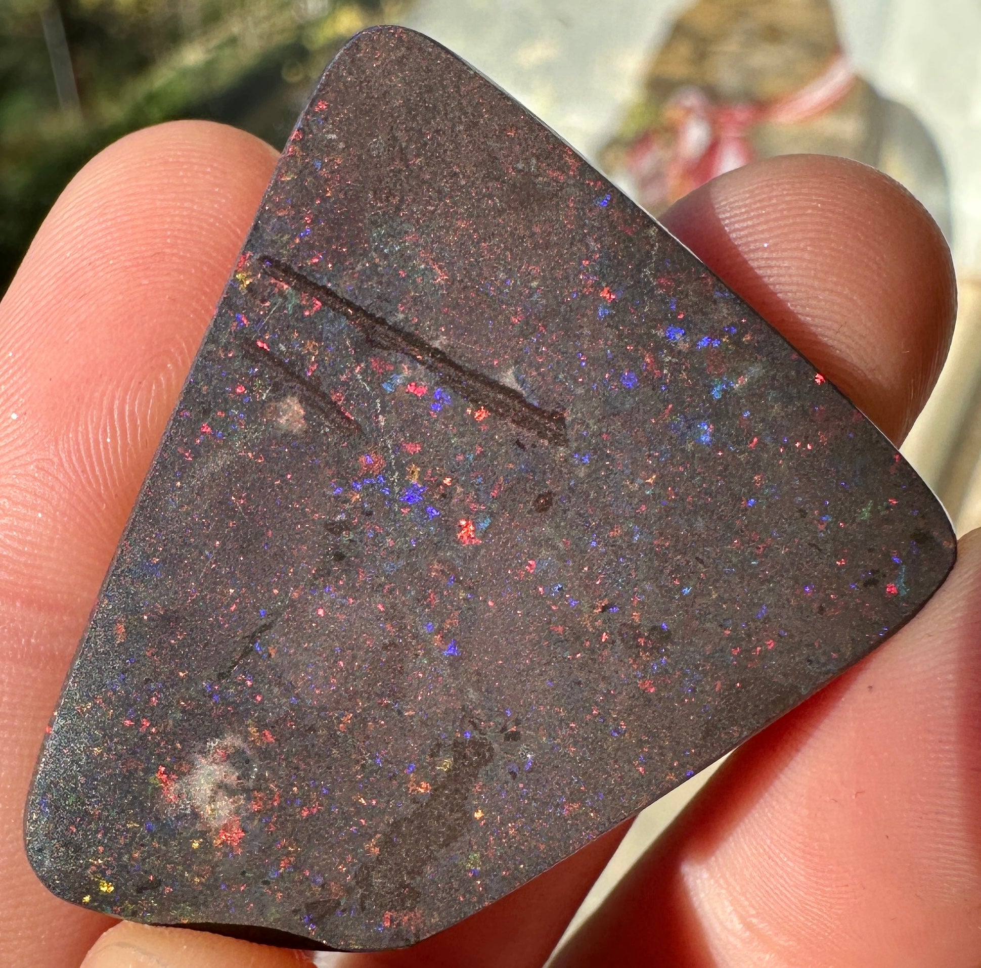 Opal Essence Treated Andamooka Opal Multicolour Pendant stone 