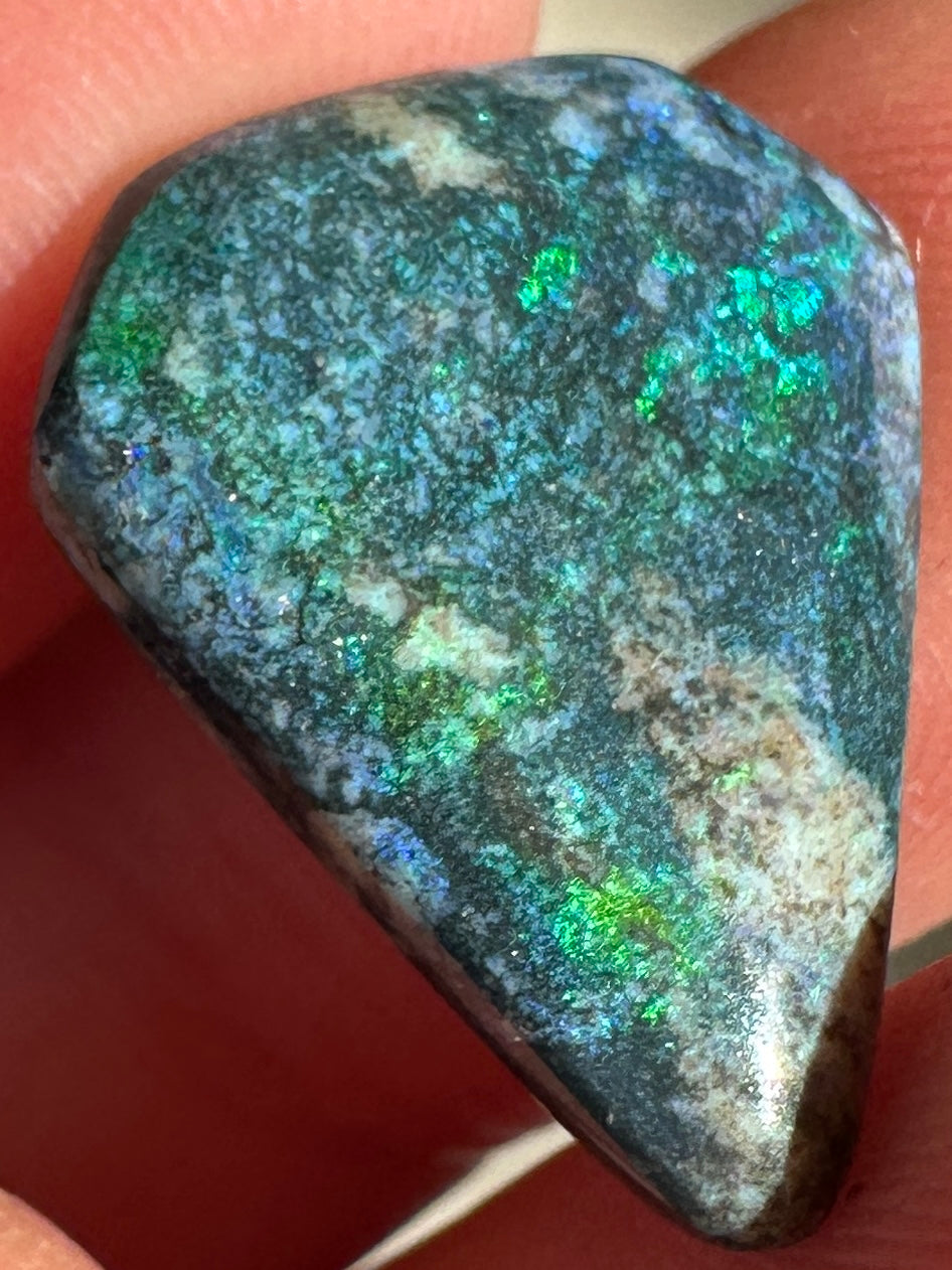 Opal Essence Treated Andamooka Matrix multicoloured Pendant 