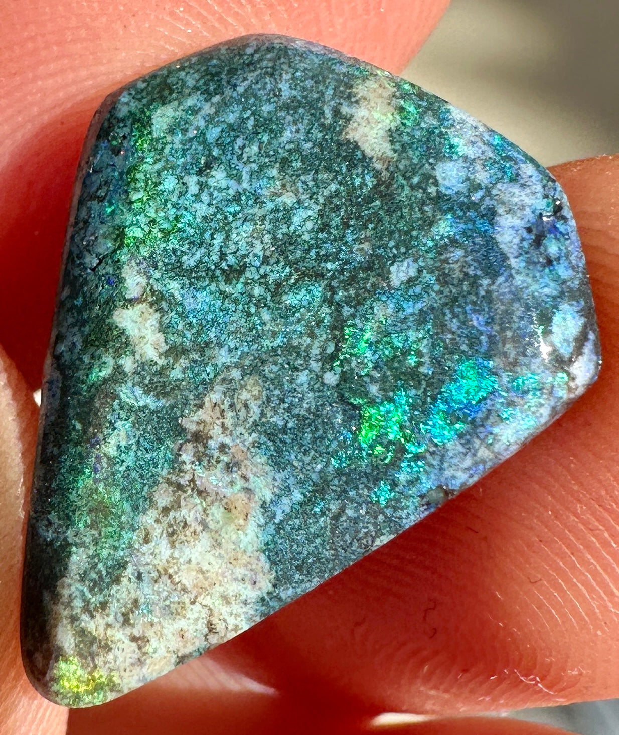 Opal Essence Treated Andamooka Matrix multicoloured Pendant 