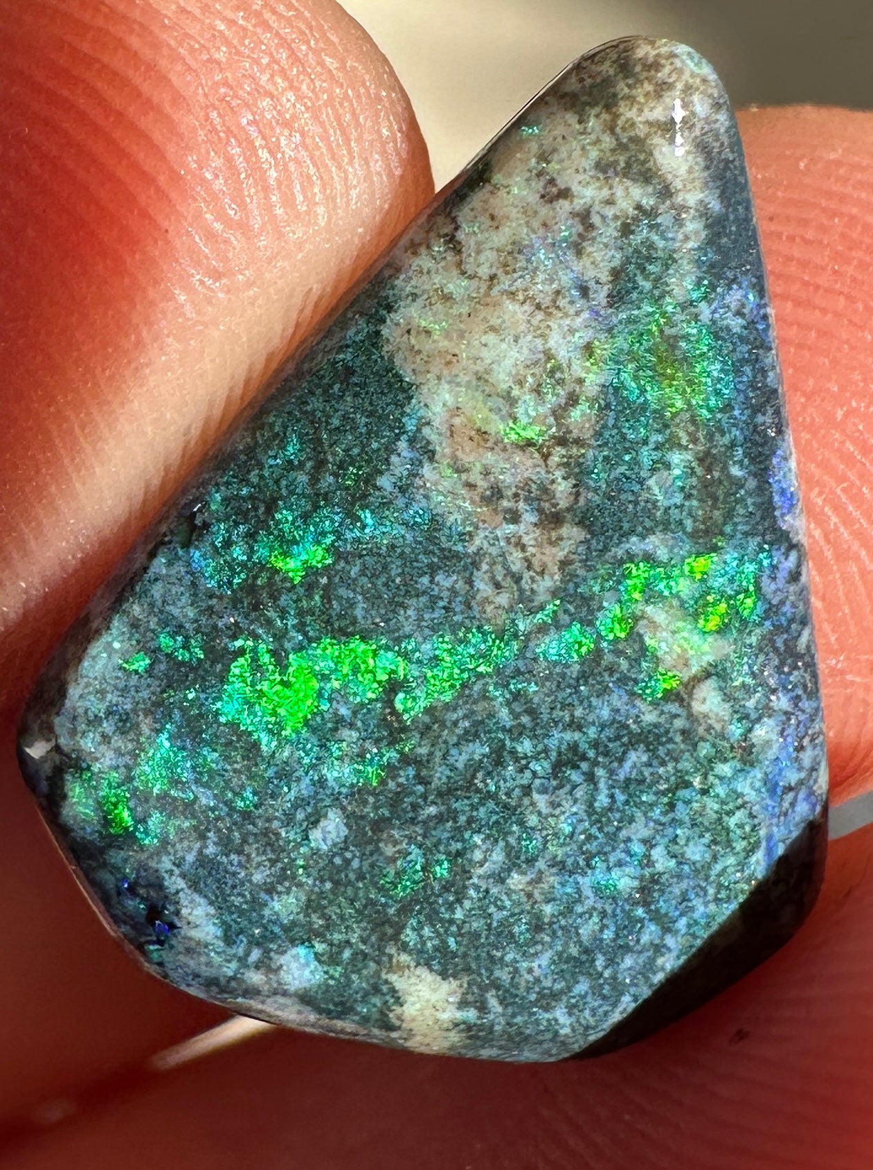 Opal Essence Treated Andamooka Matrix multicoloured Pendant 
