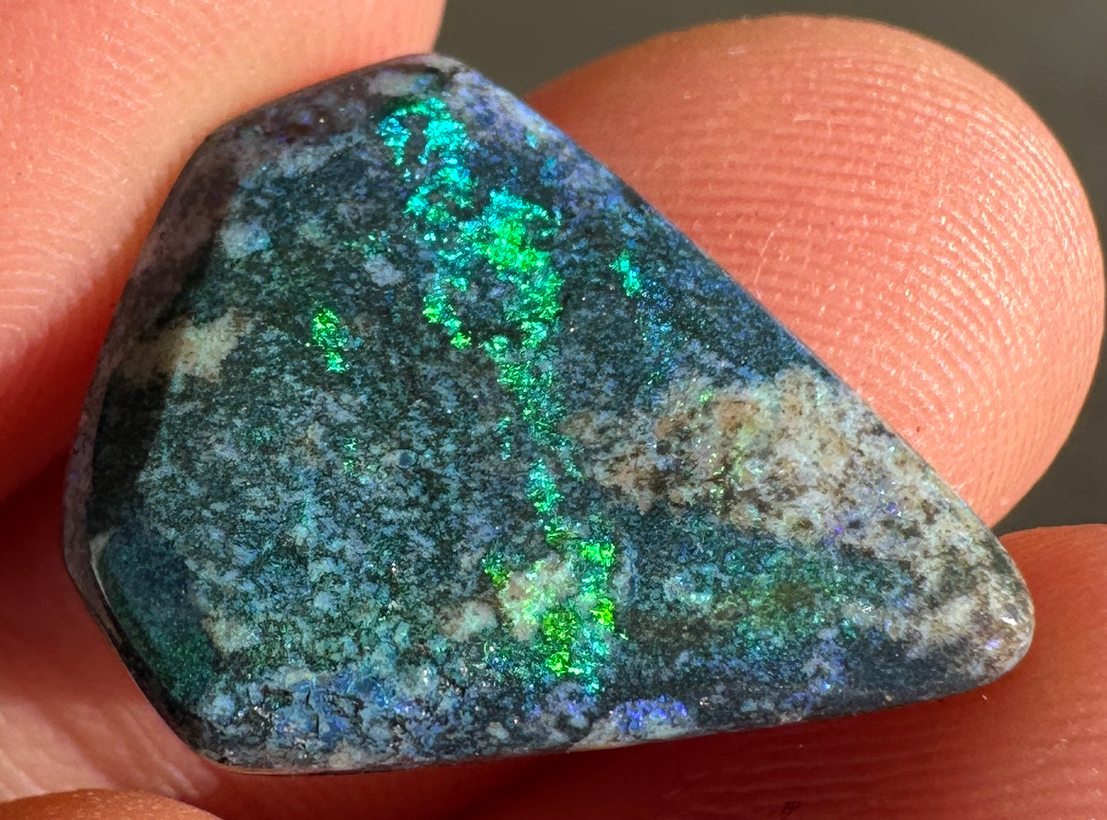 Opal Essence Treated Andamooka Matrix multicoloured Pendant 