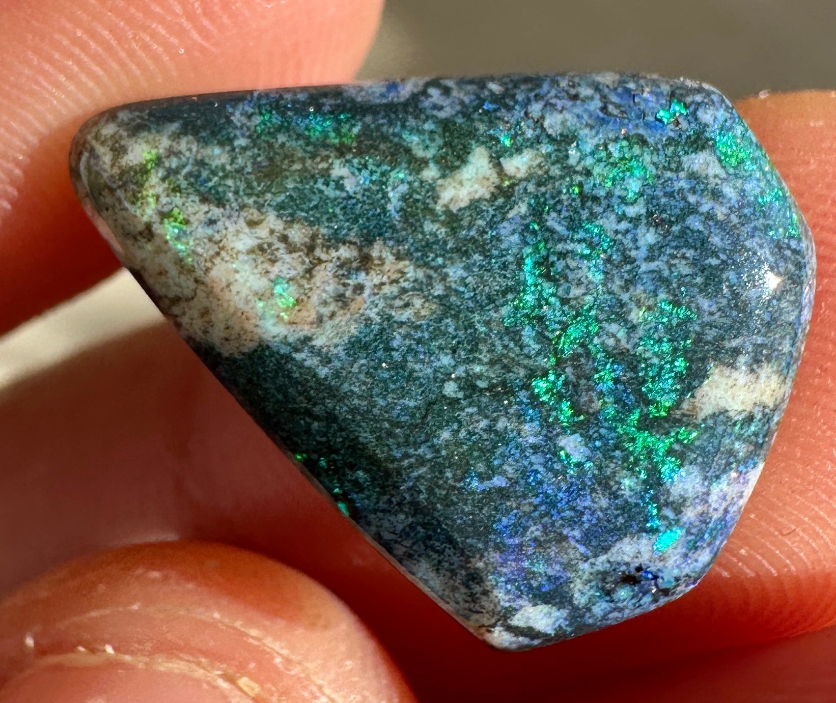Opal Essence Treated Andamooka Matrix multicoloured Pendant 