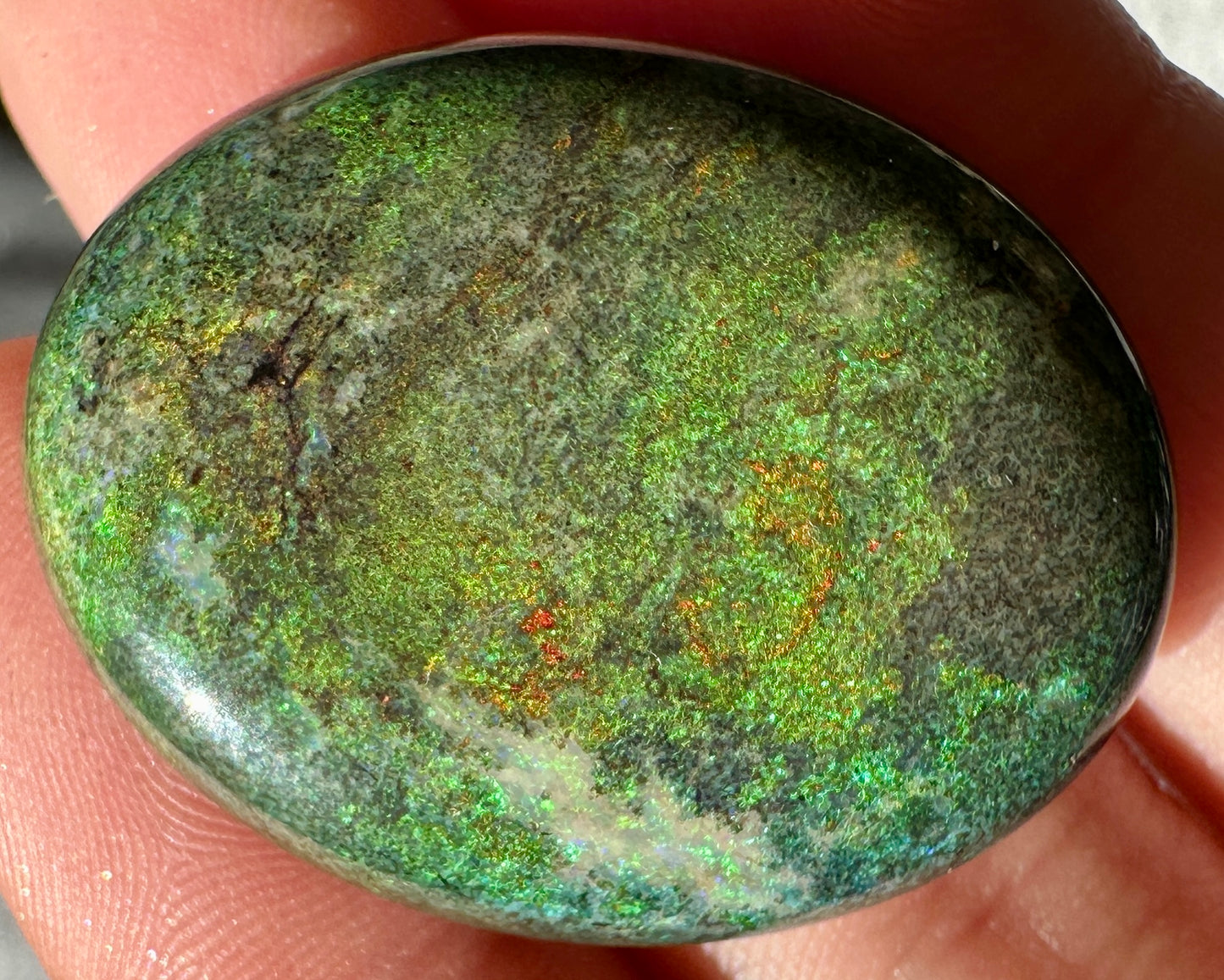 Opal Essence Treated Andamooka Opal Multicolour Pendant stone 