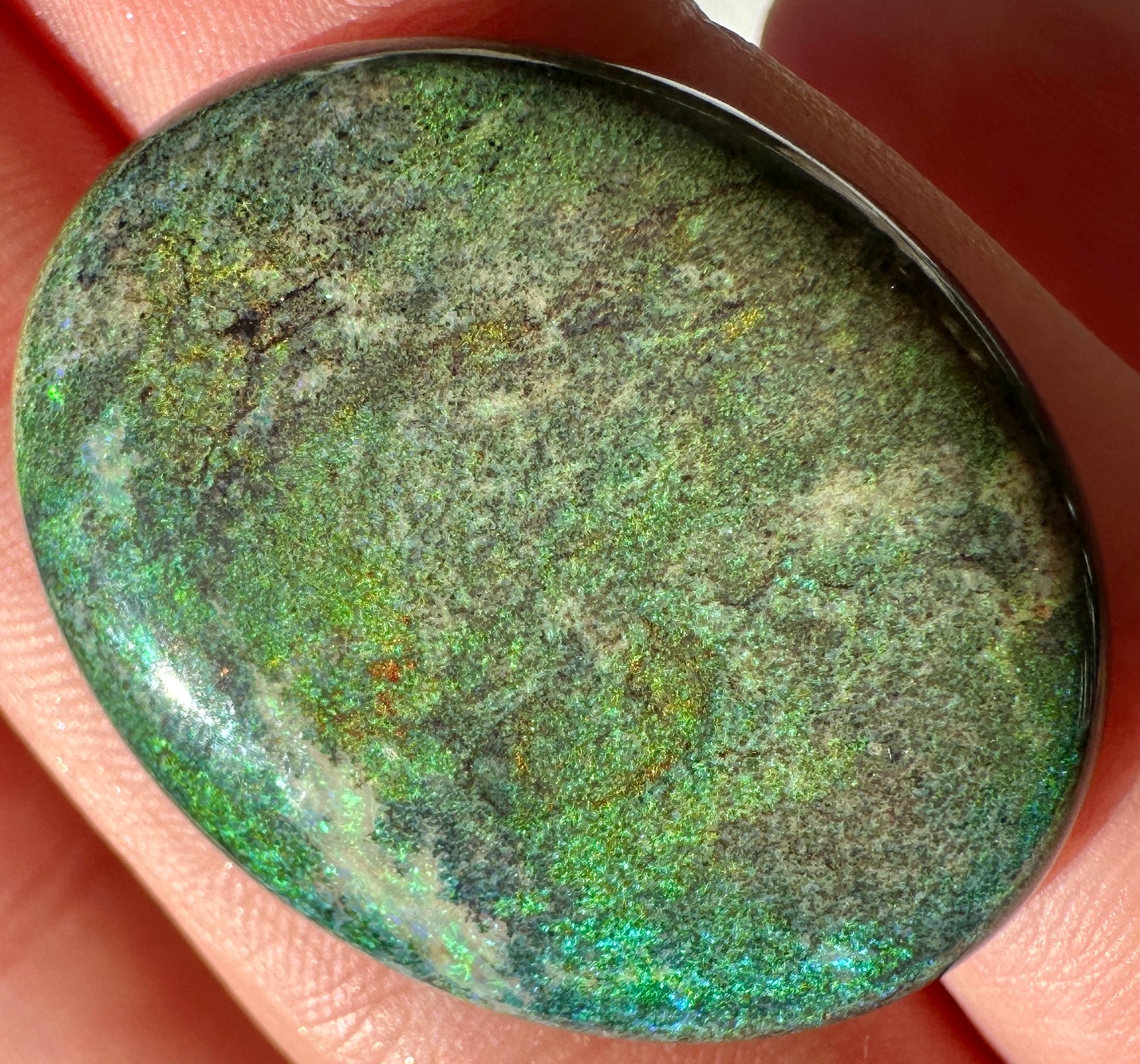Opal Essence Treated Andamooka Opal Multicolour Pendant stone 