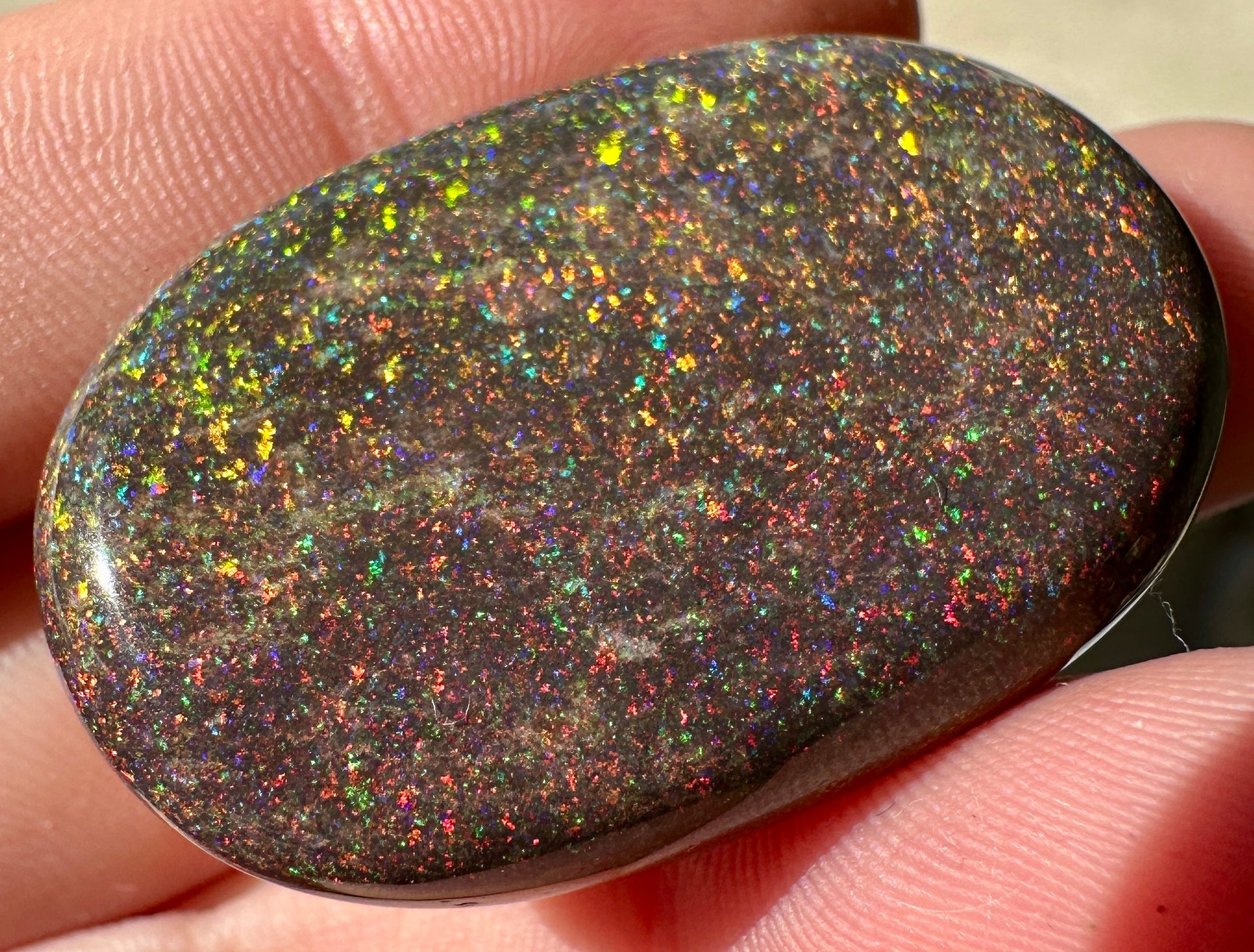 Opal Essence Treated Andamooka Opal Multicolour Pendant stone 