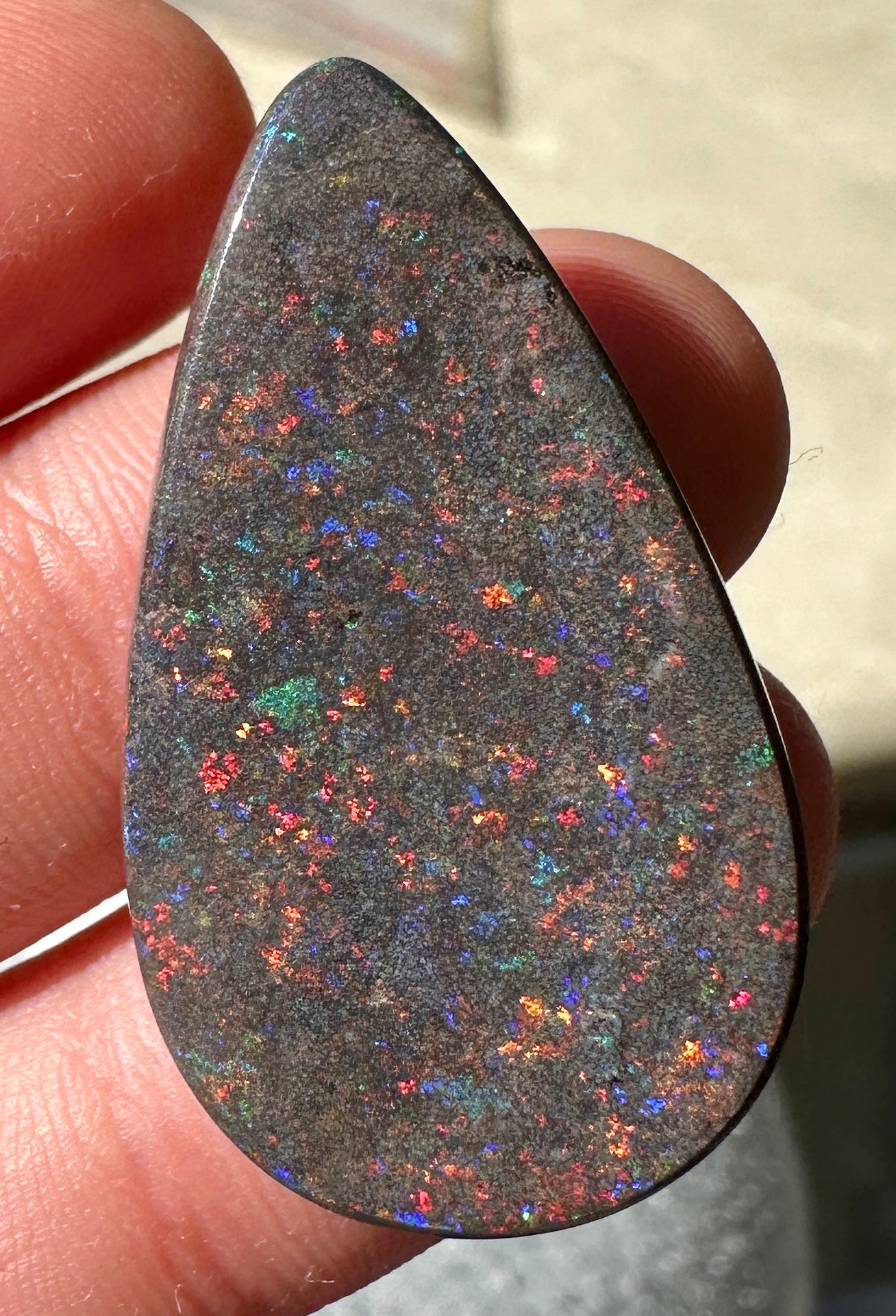 Opal Essence Treated Andamooka Opal Multicolour Pendant stone 
