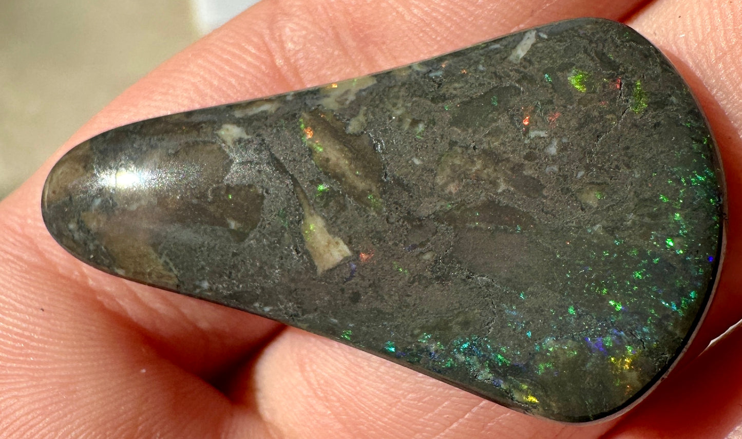 Opal Essence Treated Andamooka Opal Multicolour Pendant stone 