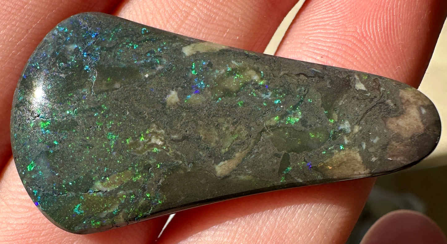 Opal Essence Treated Andamooka Opal Multicolour Pendant stone 