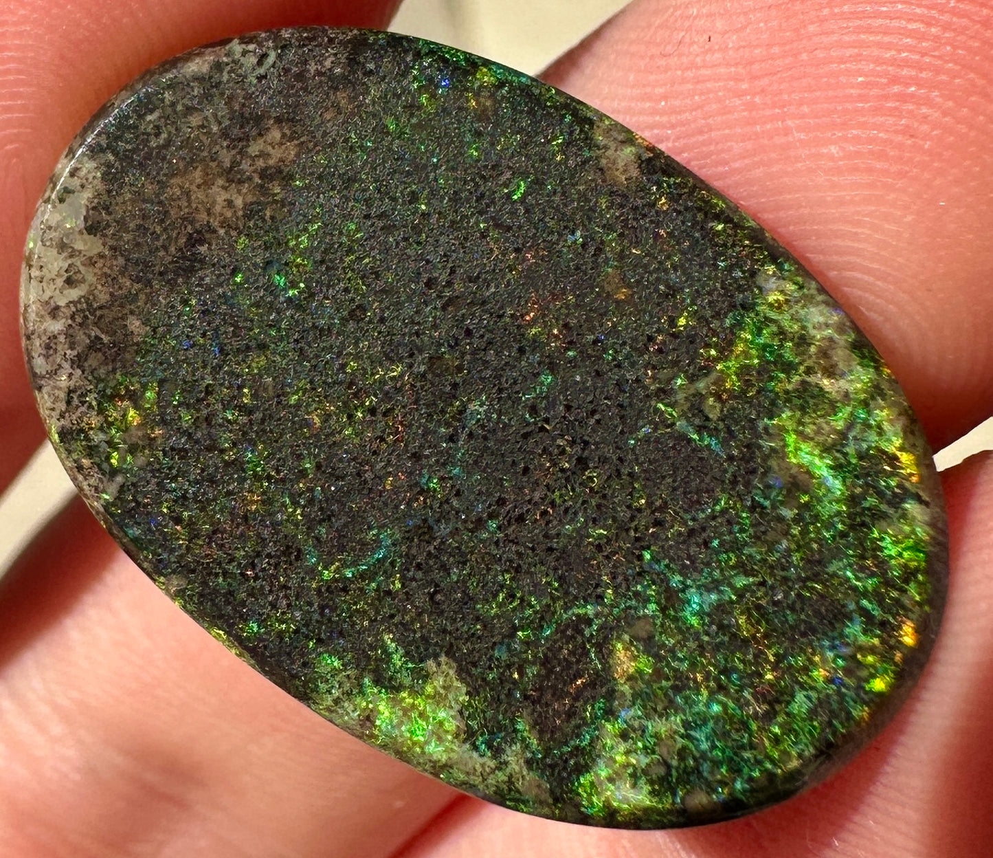 Opal Essence Treated Andamooka Matrix multicoloured Pendant 
