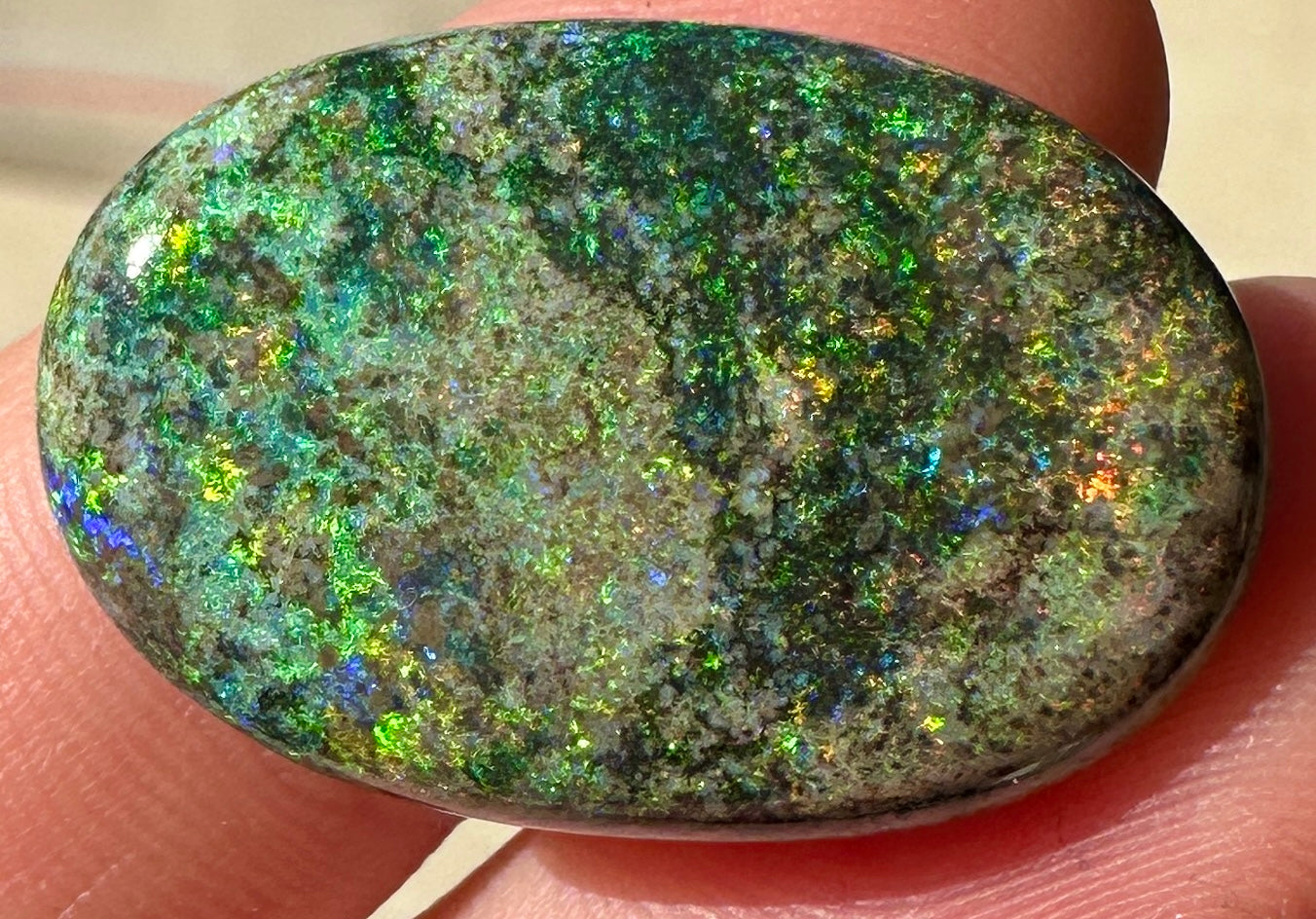Opal Essence Treated Andamooka Matrix multicoloured Pendant 