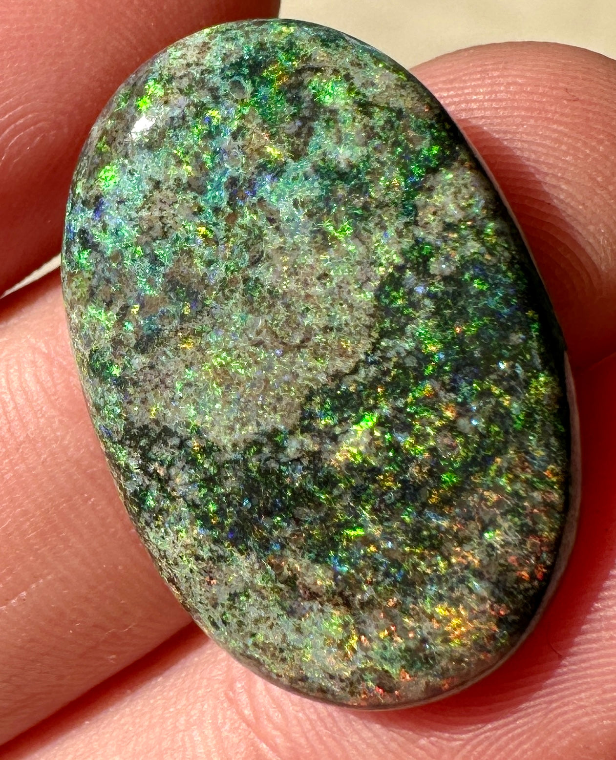 Opal Essence Treated Andamooka Matrix multicoloured Pendant 