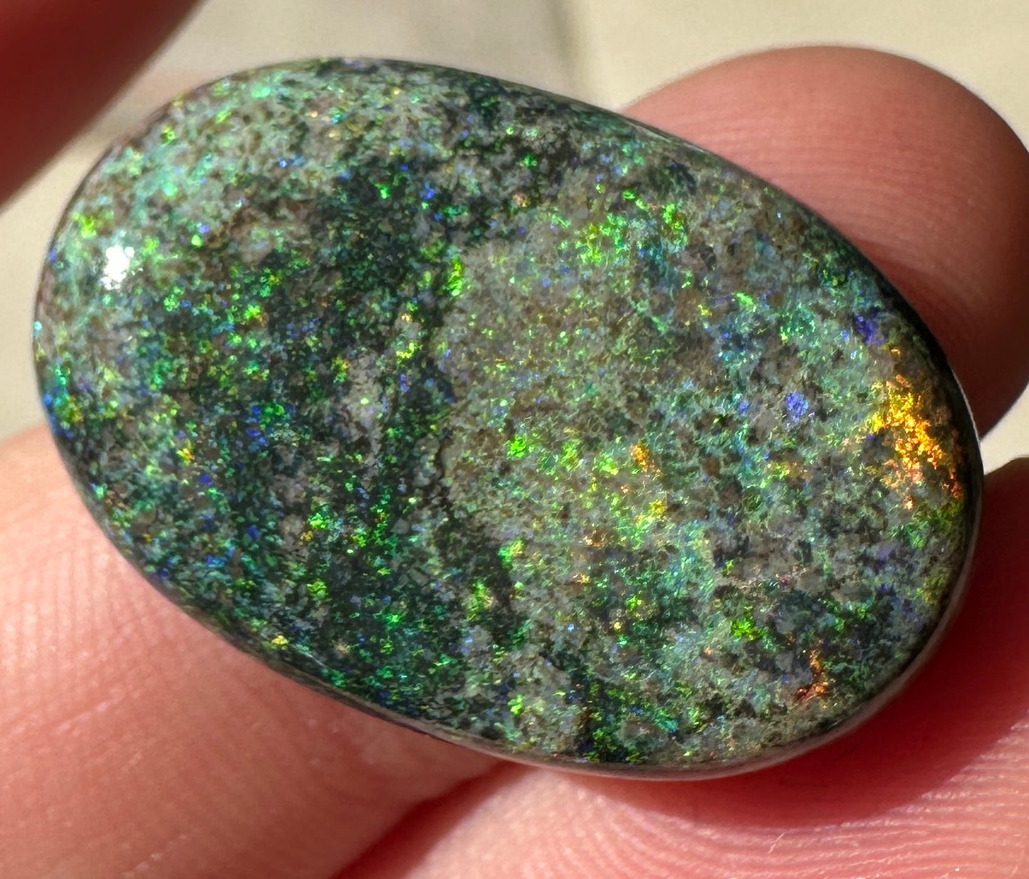 Opal Essence Treated Andamooka Matrix multicoloured Pendant 