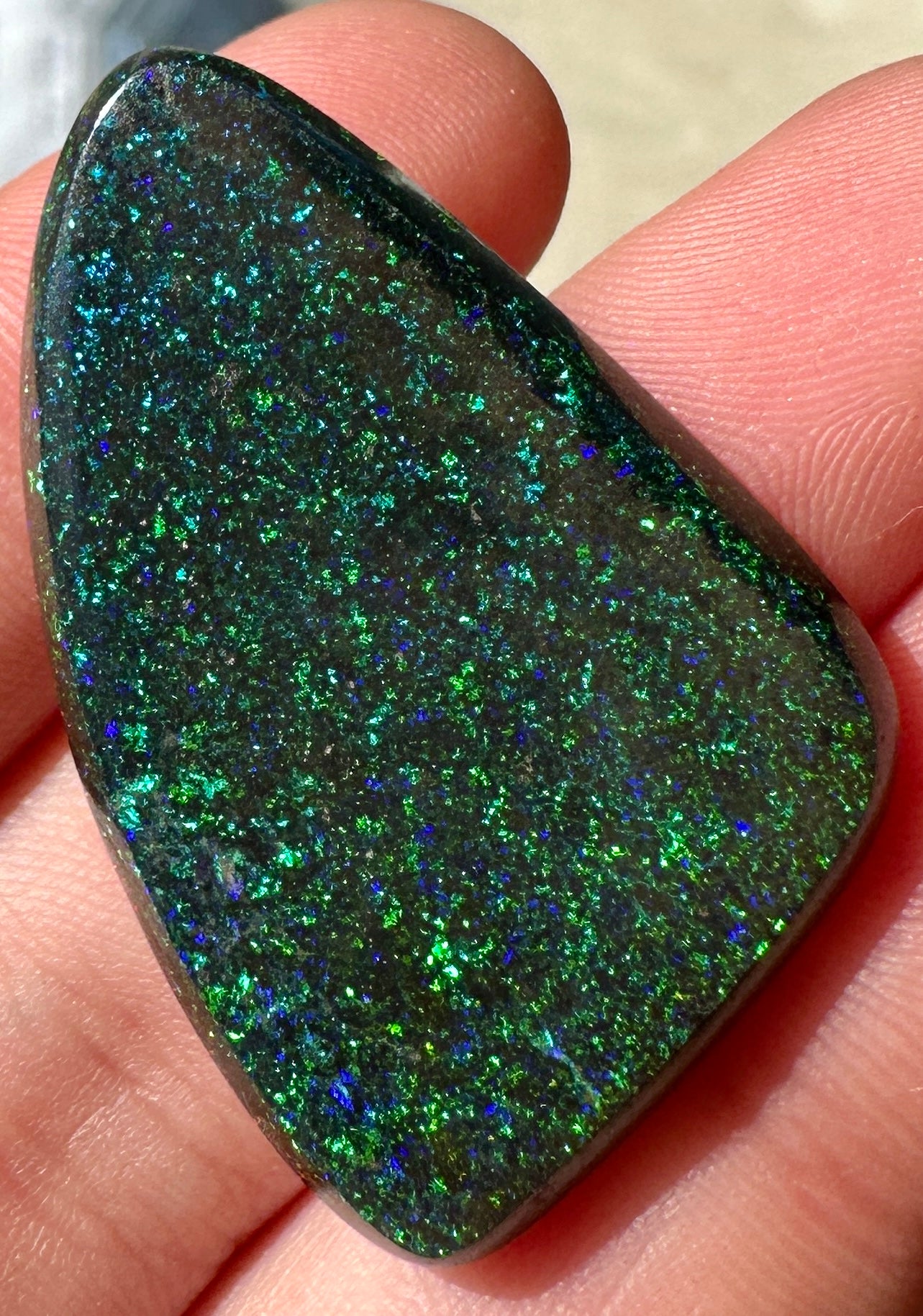 Opal Essence Treated Andamooka Matrix multicoloured Pendant 