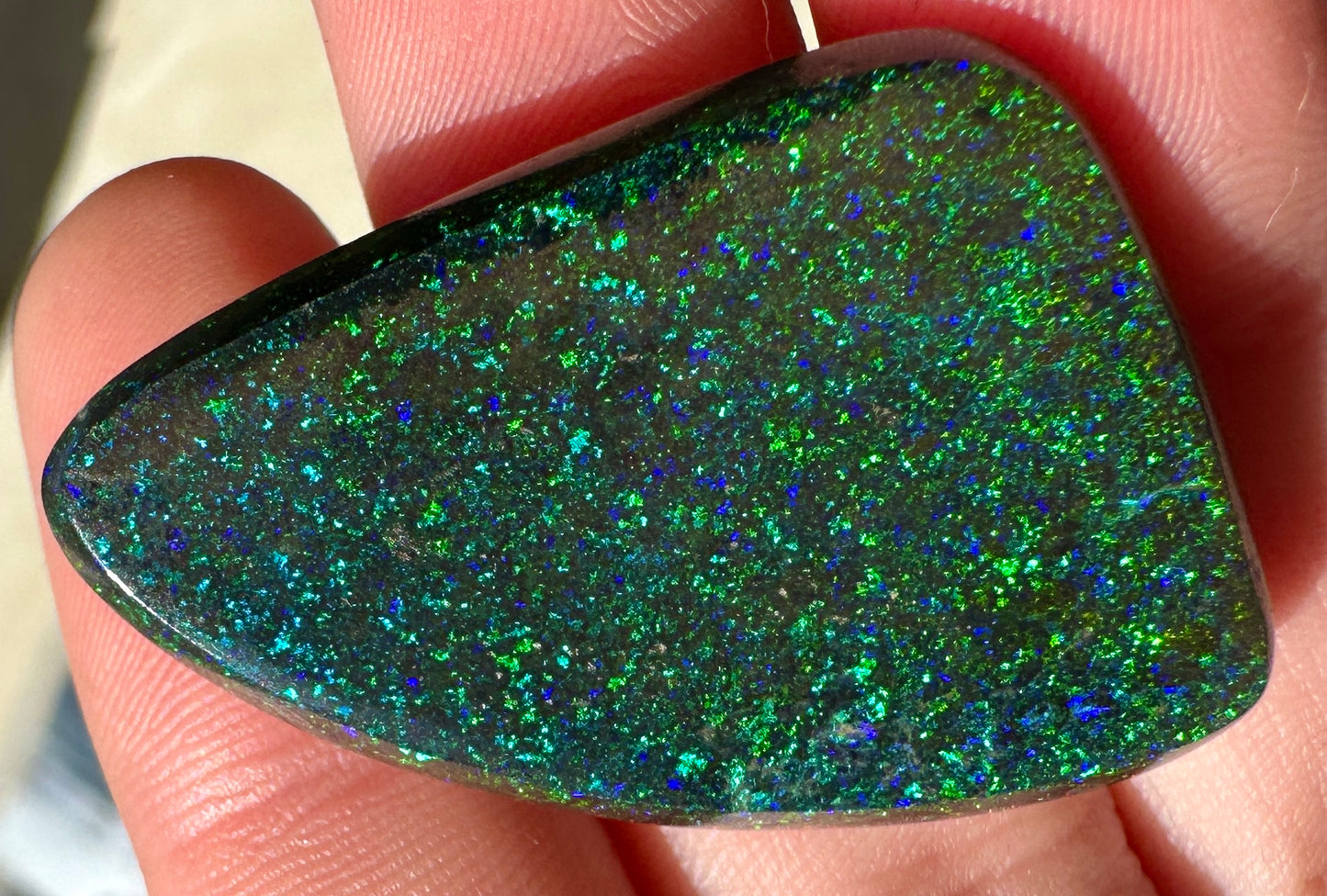 Opal Essence Treated Andamooka Matrix multicoloured Pendant 