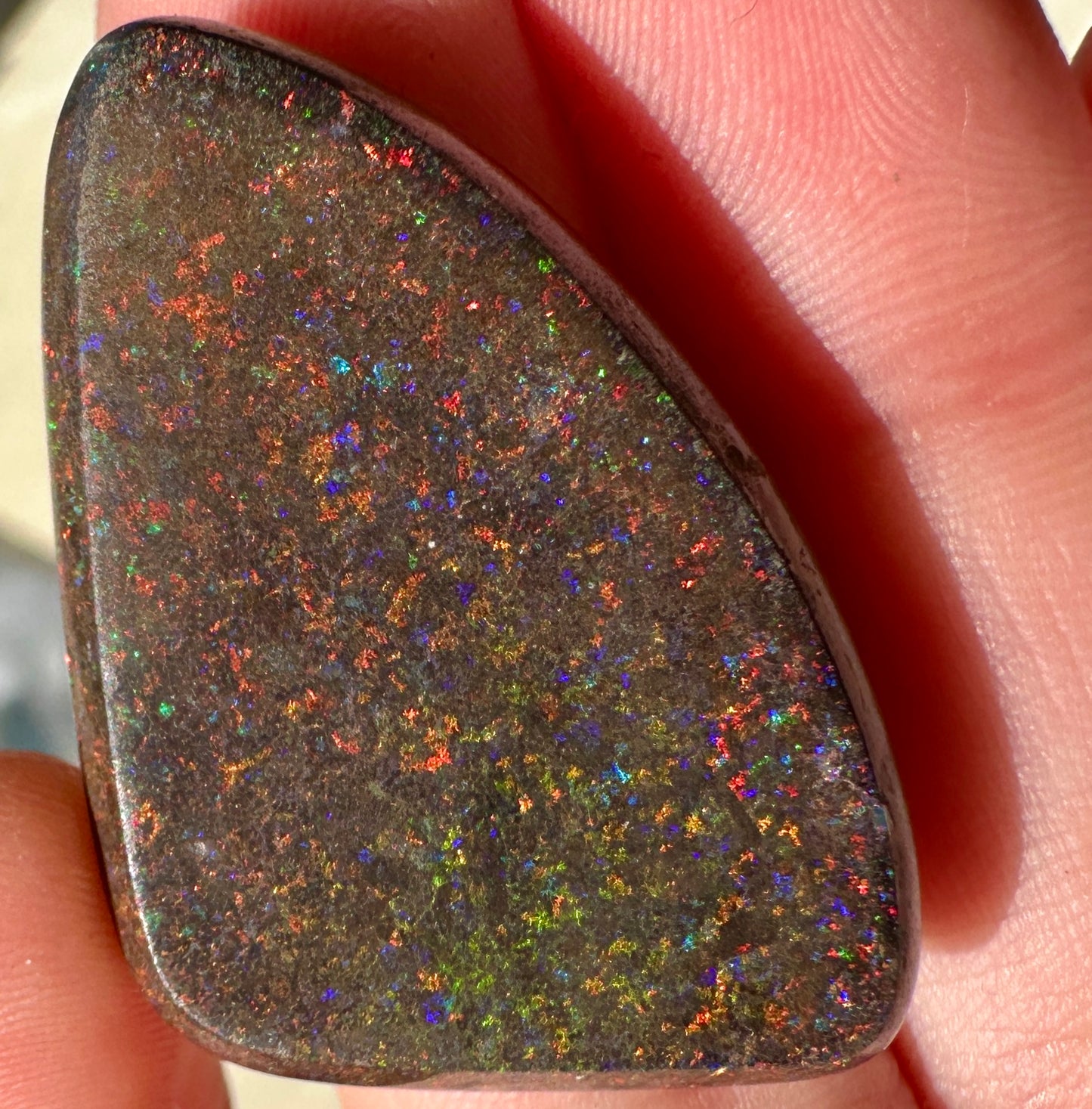 Opal Essence Treated Andamooka Matrix multicoloured Pendant 