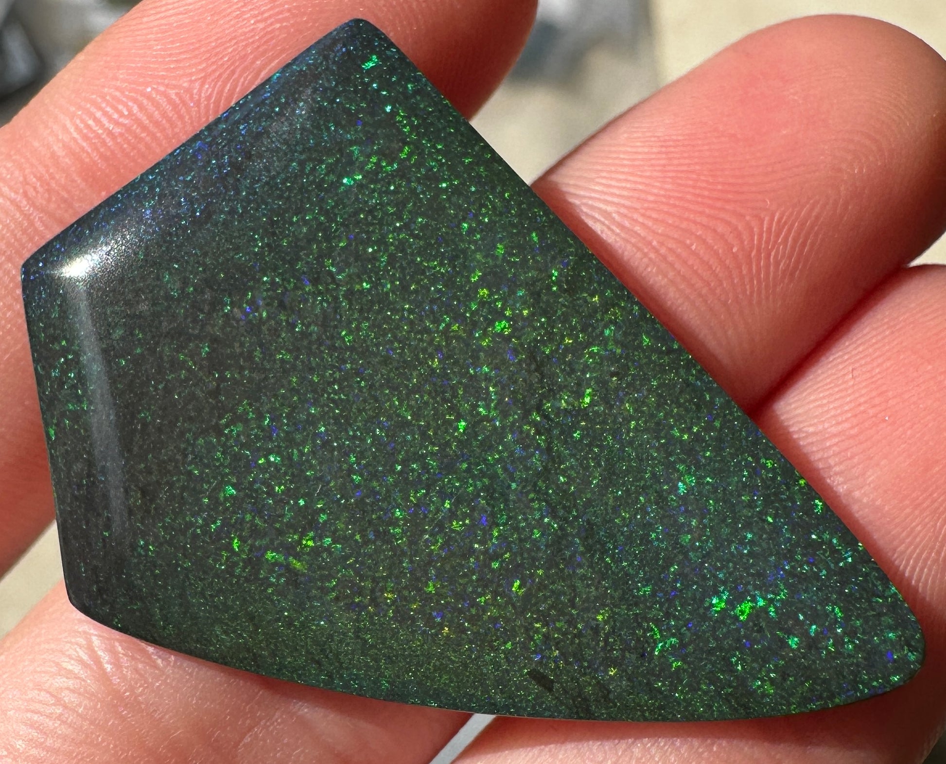 Opal Essence Treated Andamooka Matrix multicoloured Pendant 