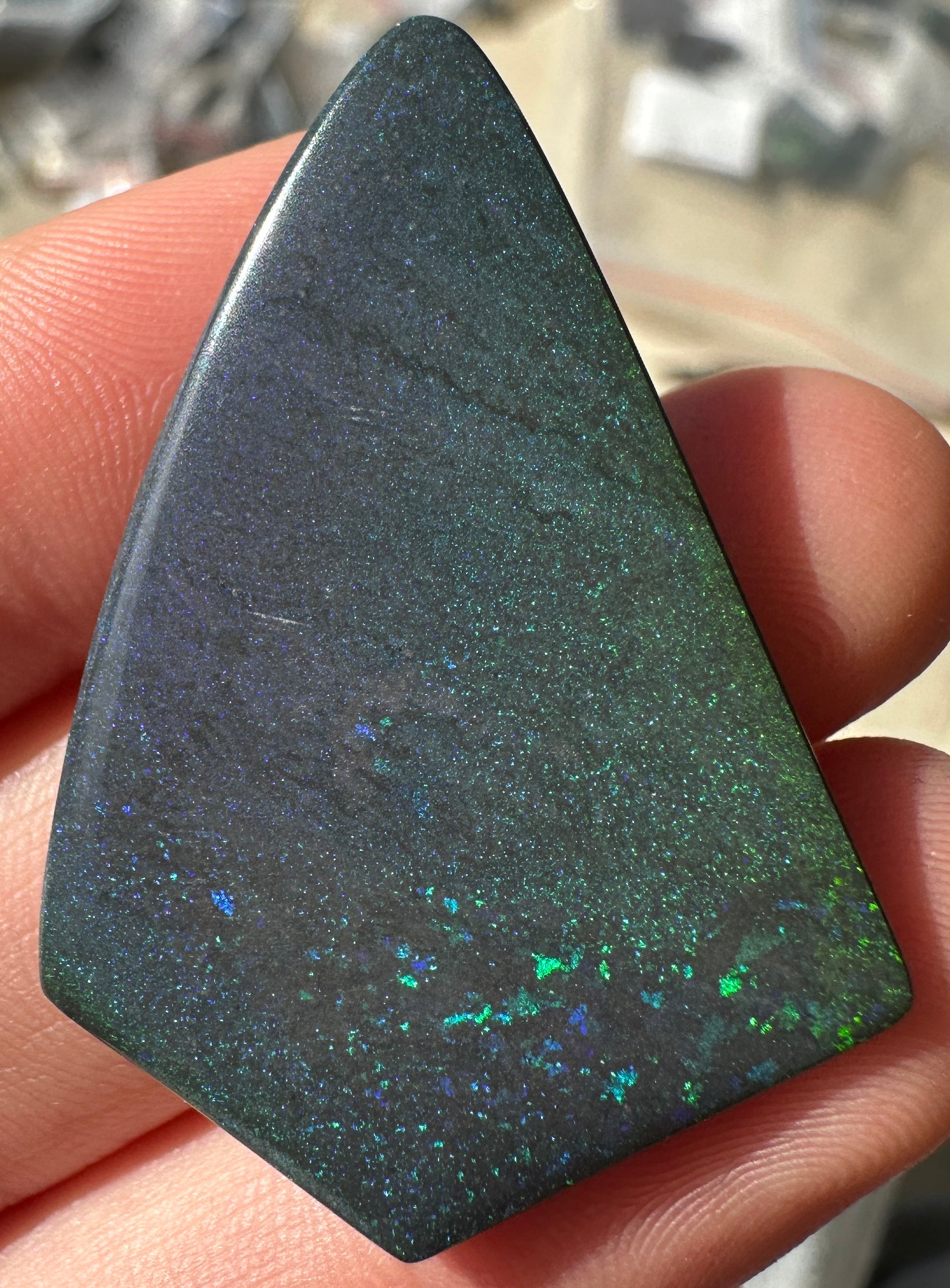 Opal Essence Treated Andamooka Matrix multicoloured Pendant 