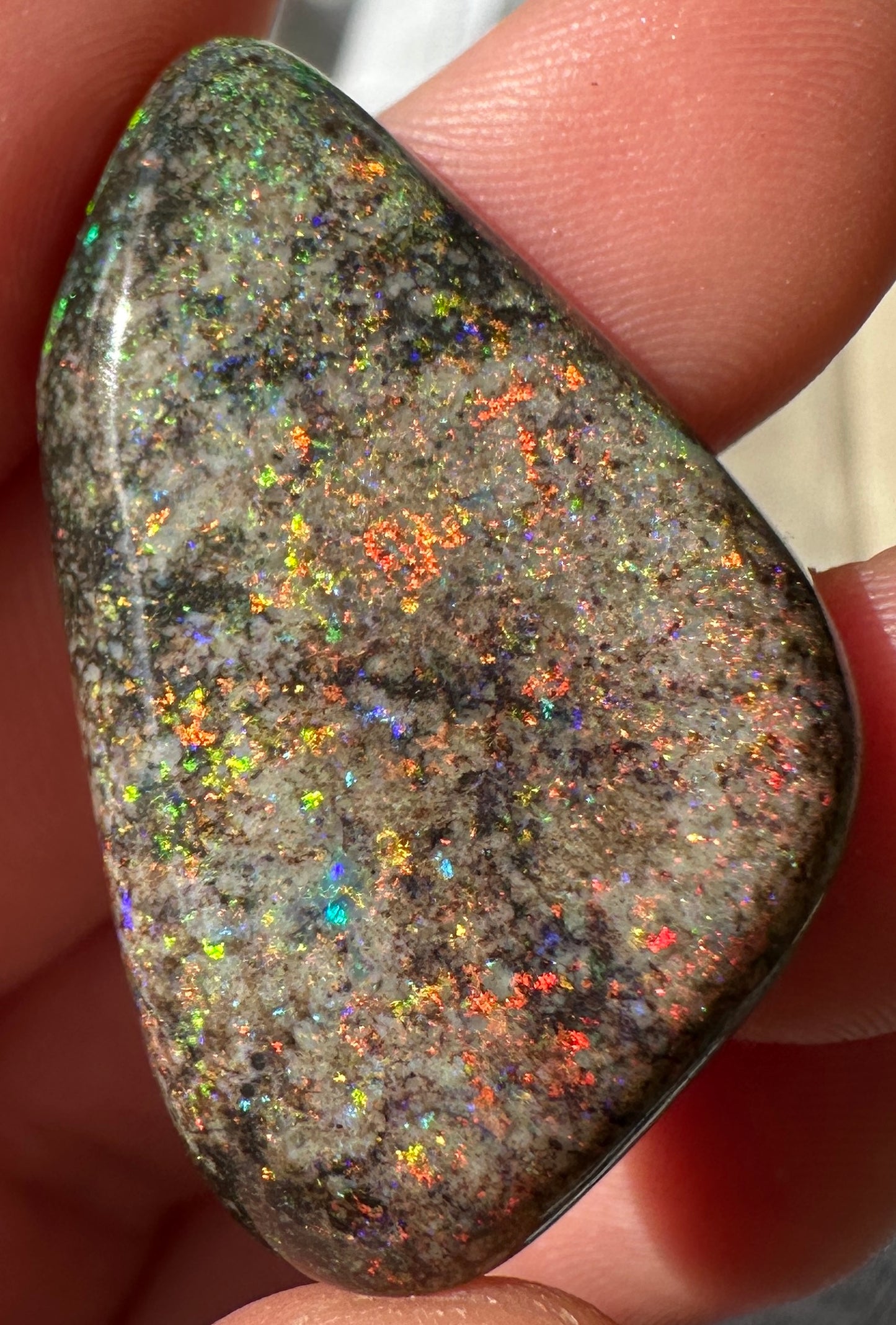 Opal Essence Treated Andamooka Matrix multicoloured Pendant 