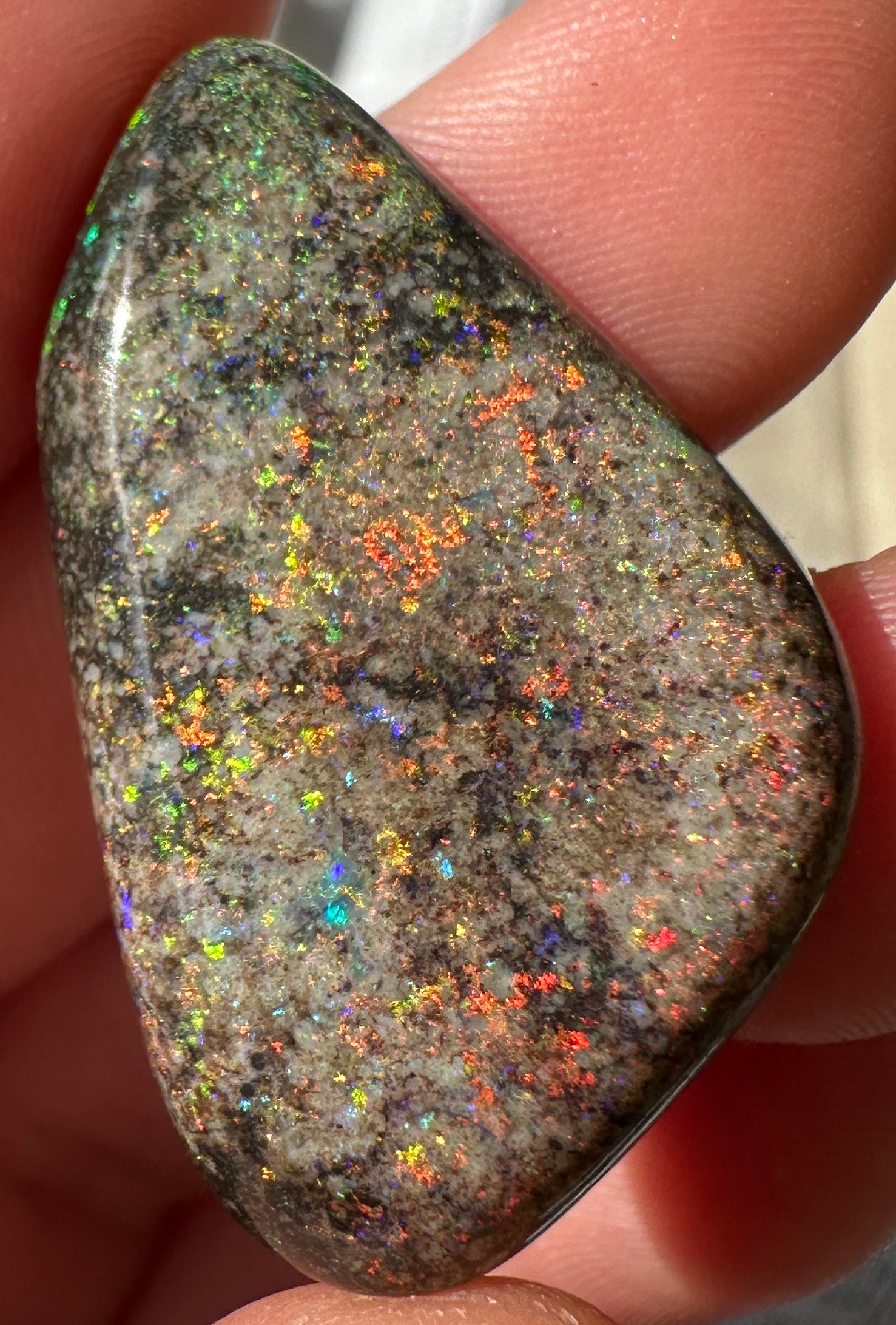Opal Essence Treated Andamooka Matrix multicoloured Pendant 
